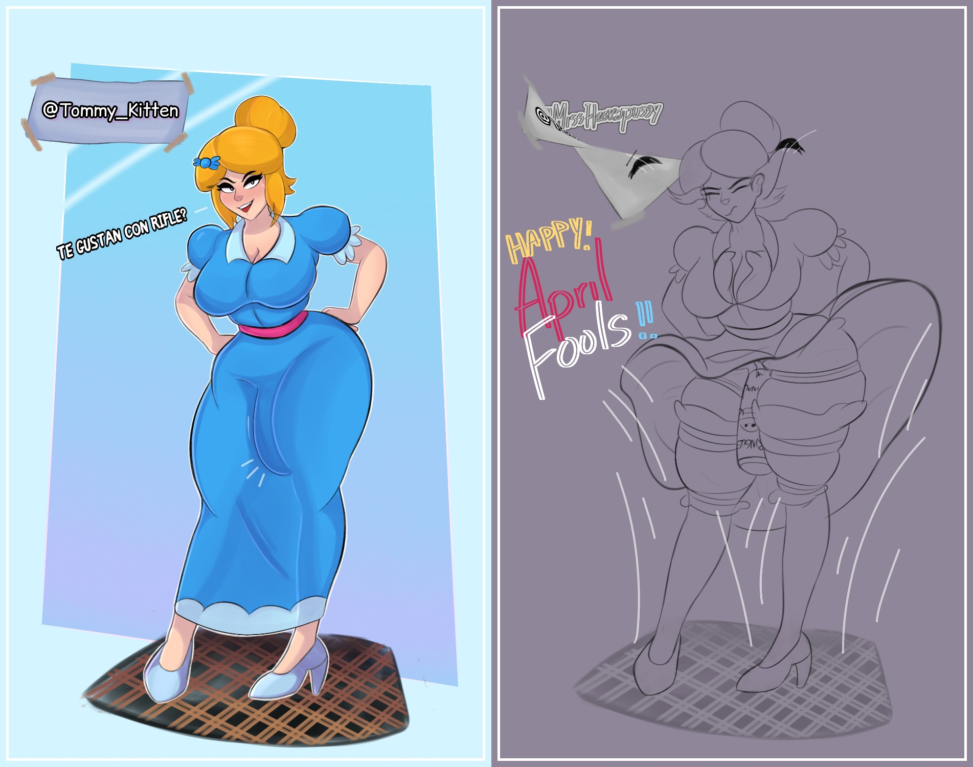 1futa, 1girls, april fools, brawl stars, breasts, clothed, clothing, fake breasts, female, fully clothed, futanari, intersex, missheekapussy, piper (brawl stars), tagme