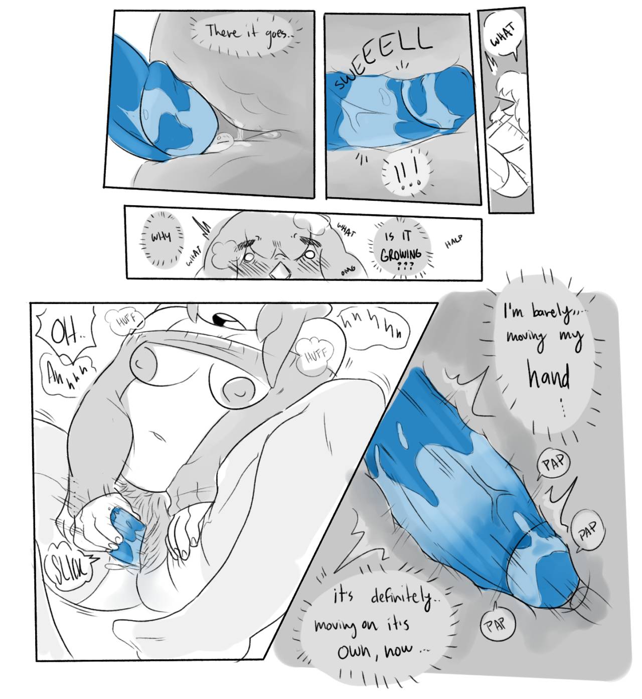 1girls, blue dildo, dildo, female, female frisk, female human, female penetrated, frisk, human, human penetrated, male, male penetrating, male penetrating female, monochrome, sans, sex, sex toy, solo, straight, tagme, undertale