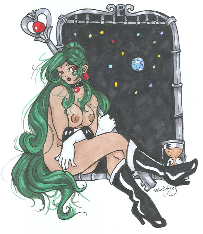 bishoujo_senshi_sailor_moon green_hair high_heel_boots high_heels large_breasts nickyflamingo pluto_symbol sailor_pluto setsuna_meiou tagme