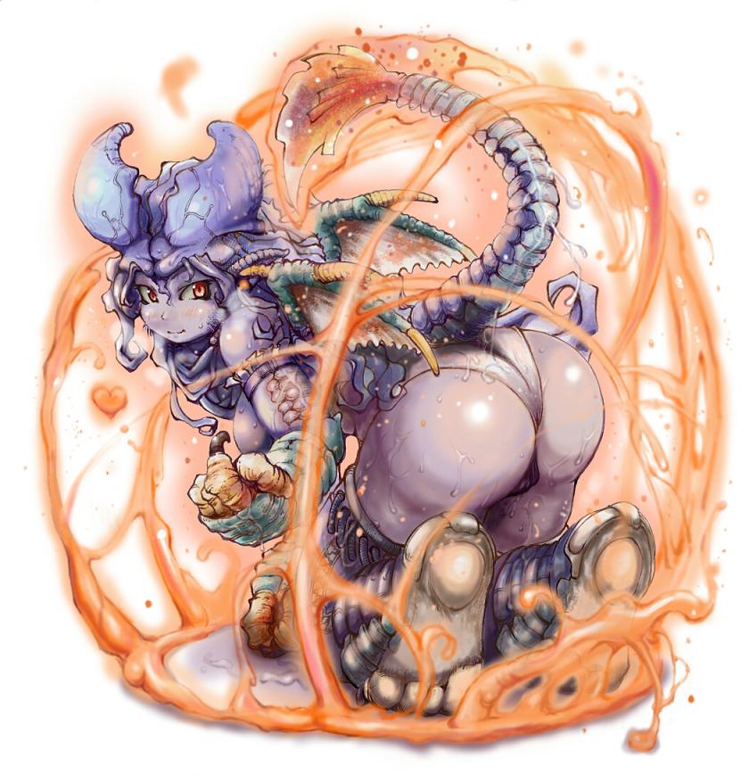 2008 ass capcom elder_dragon gijinka humanized ibukichi lunastra monster_girl monster_hunter monster_hunter_2 panties personification tail underwear