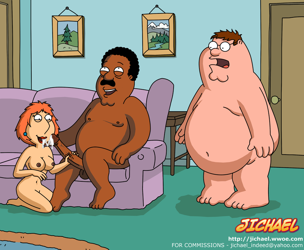 cleveland_brown dark-skinned_male dark_skin family_guy female human interracial jichael lois_griffin male peter_griffin straight