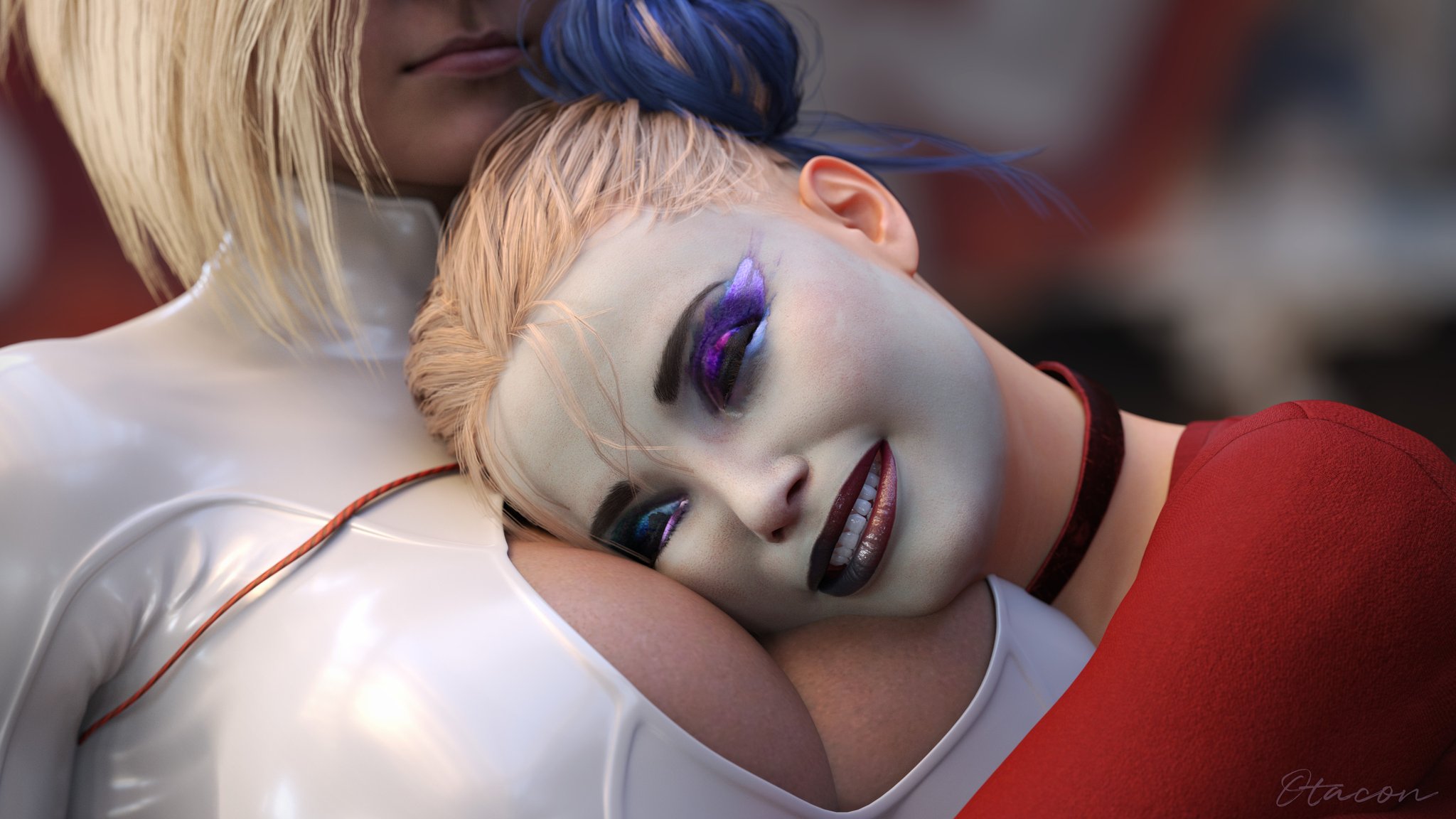 2girls, 3d, alien, alien girl, alien humanoid, ass, batman (series), big ass, big breasts, blonde female, blonde hair, breasts, bust, busty, chest, clown, clown girl, curvaceous, curvy, curvy figure, dc, dc comics, female, harley quinn, harley quinn (arkham), harley quinn (suicide squad game), hips, hourglass figure, huge ass, huge breasts, humanoid, injustice 2, justice league, justice society of america, kara zor-l, karen starr, kryptonian, large ass, large breasts, legs, light skin, light-skinned female, mature, mature female, otacon212, power girl, power girl (injustice), slim waist, suicide squad, suicide squad: kill the justice league, superman (series), thick, thick hips, thick legs, thick thighs, thighs, voluptuous, waist, wide hips
