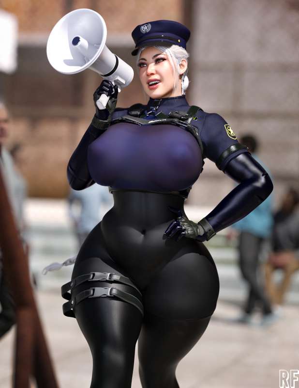 1girls big_boobs big_breasts breasts busty clothed hips hourglass_figure huge_breasts hyper_hourglass milf mortal_kombat mortal_kombat_1_(2023) narrow_waist paag police police_hat police_uniform policewoman rude_frog sindel thick thick_thighs voluptuous white_hair wide_hips