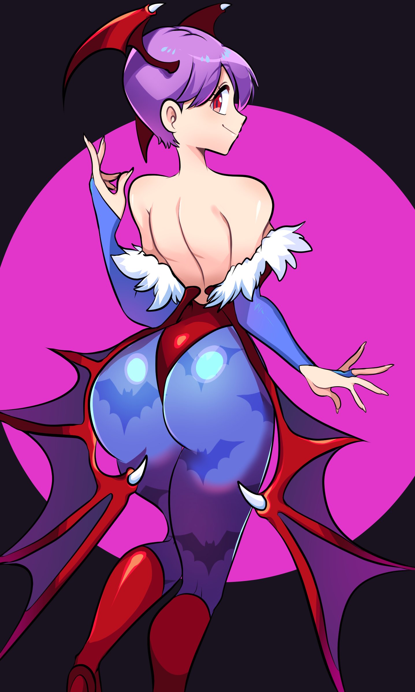 ass darkstalkers female female_only lilith_aensland missandydandy sideboob solo succubus tagme