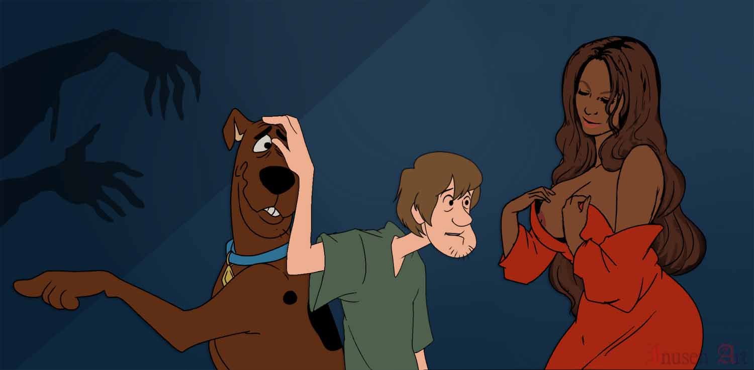 beyonce_knowles big_breasts breasts busty cleavage dark-skinned_female dark_skin hanna-barbera humor inusen nipples scooby-doo scooby-doo_(character) shaggy_rogers tagme