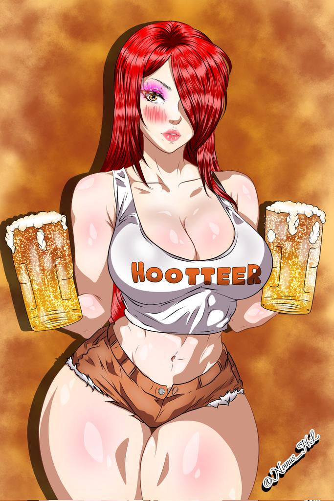 blush female hooters human looking_at_viewer nomus_hl parasoul skullgirls video_games