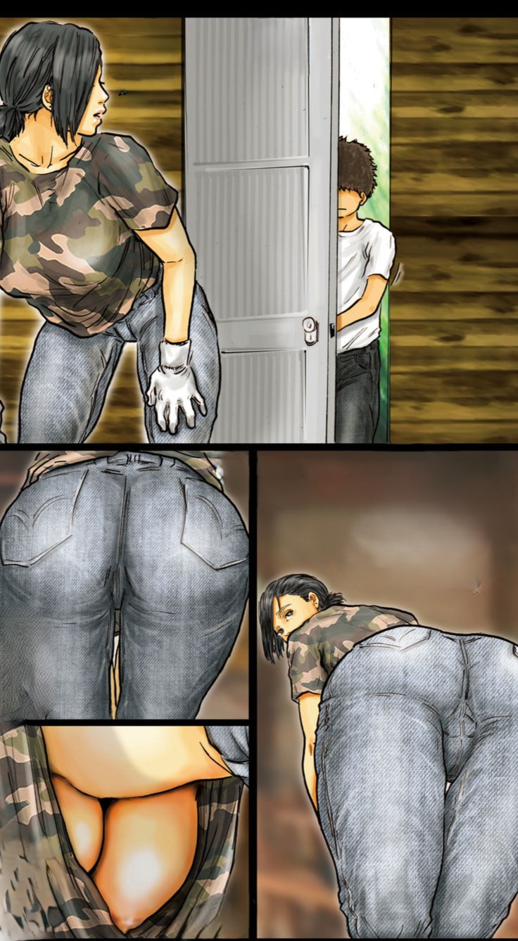 affair bending_forward breasts cheating_wife cheeky enticing husband_around imminent_cheating inviting_to_fuck inviting_to_sex kuroneko_smith no_bra_under_clothes obaa-san_no_karada_ga_kimochi_yosugiru_kara presenting_hindquarters seductive_look seductive_pose shed showing_nipple showing_off_breasts sneaking sneaky