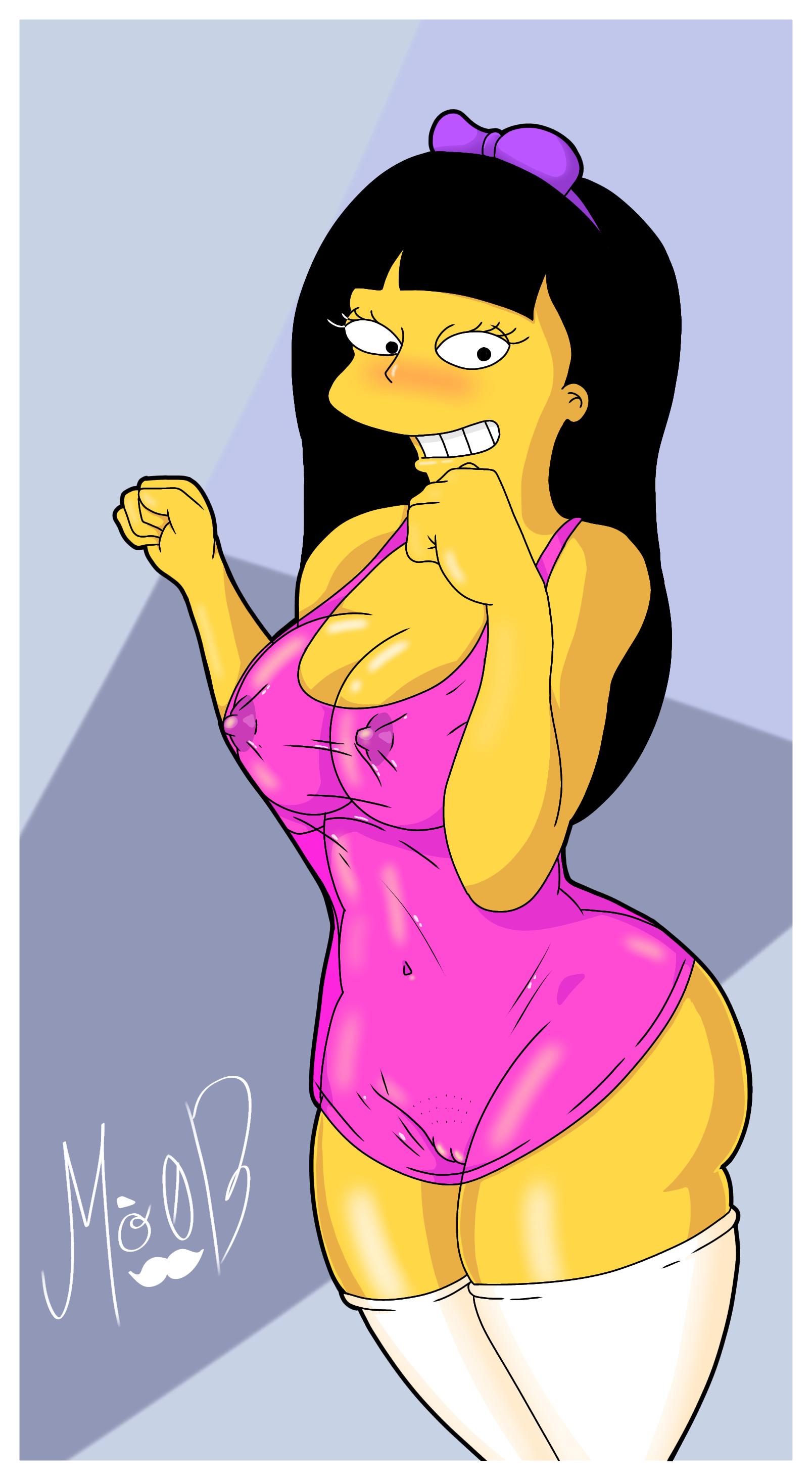 ass, breasts, female, jessica lovejoy, mo0b, nude, nude female, pussy, teenager, the simpsons, vagina