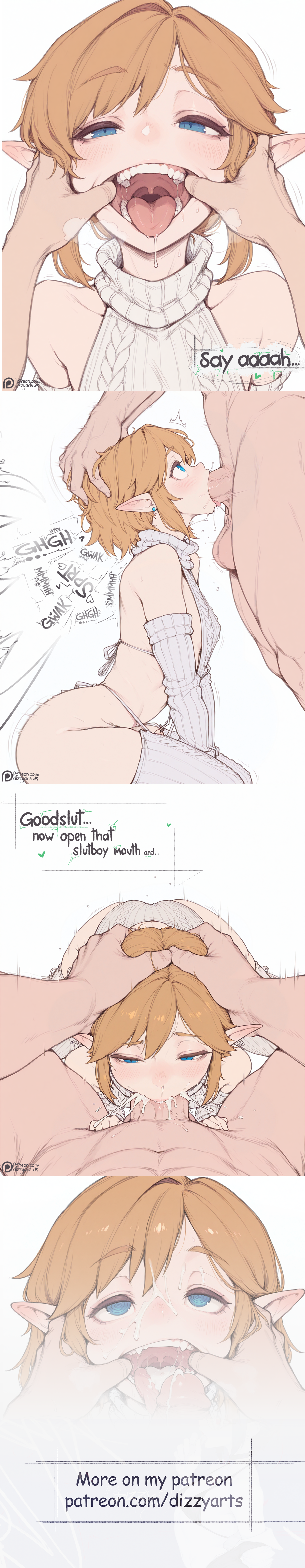 ai assisted, ai generated, anal, anal insertion, anal sex, anus, ass, balls, ballsack, bangs, belly, big penis, chest, choker, comic, comic page, comic panel, comic strip, cum, cute male, cute penis, daddy kink, deep penetration, destroyed anus, dizzyarts, erection under clothes, extreme size difference, eyes, femboy, femboy focus, femboysub, feminine, feminine body, feminine male, feminization, flat chest, gaping ass, gay, gay anal, gay domination, gay male, gay sex, giant penis, gigantic penis, gym shorts, gym uniform, handjob, heart eyes, heart pasties, horny, horny male, huge cock, in heat, large cock, large penis, legs up, licking penis, link, link (breath of the wild), loincloth, loincloth aside, lying, male, male focus, male only, male/male, messy hair, moaning, motion blur, navel, nipples, on floor, open legs, otoko no ko, otokonoko, owned, penis, petite, petite body, petite male, rough sex, sissy, sissyfication, sitting, size difference, slave, slut, small balls, small penis, small penis adoration, small penis humiliation, spoken heart, spread legs, squatting, stomach, stomach bulge, stomach deformation, stomach noises, sweat, sweating, sweaty, sweaty ass, sweaty body, sweaty butt, tagme, tear, tears, teasing, teeth, testicles, text, text box, text bubble, the legend of zelda, thick thighs, thighs, thud, tiny penis, tongue, tongue out, trans, trans woman, trap, twink, yaoi