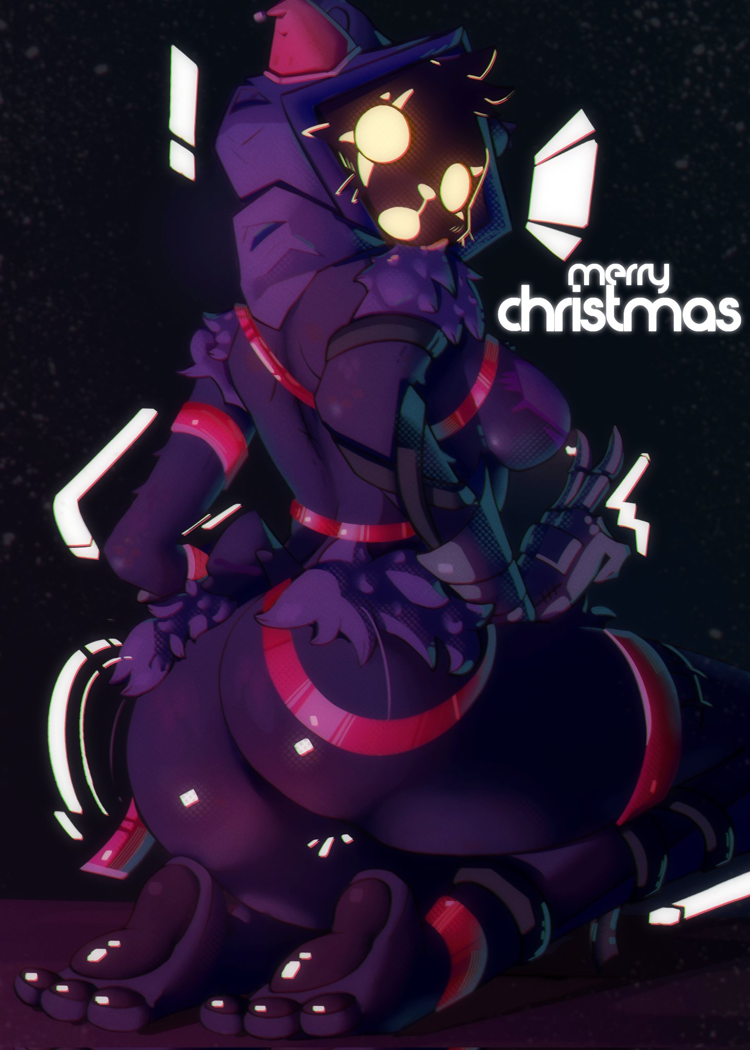 ass ass_focus back_view big_ass big_breasts big_butt big_thighs big_titties breasts butt_focus curvaceous curvaceous_female curvaceous_figure curvy curvy_figure curvy_hips epic_games female fortnite furry furry_female furry_only gift merry_christmas purple_body purple_fur raven_team_leader raven_team_leader_(fortnite) tylermissft