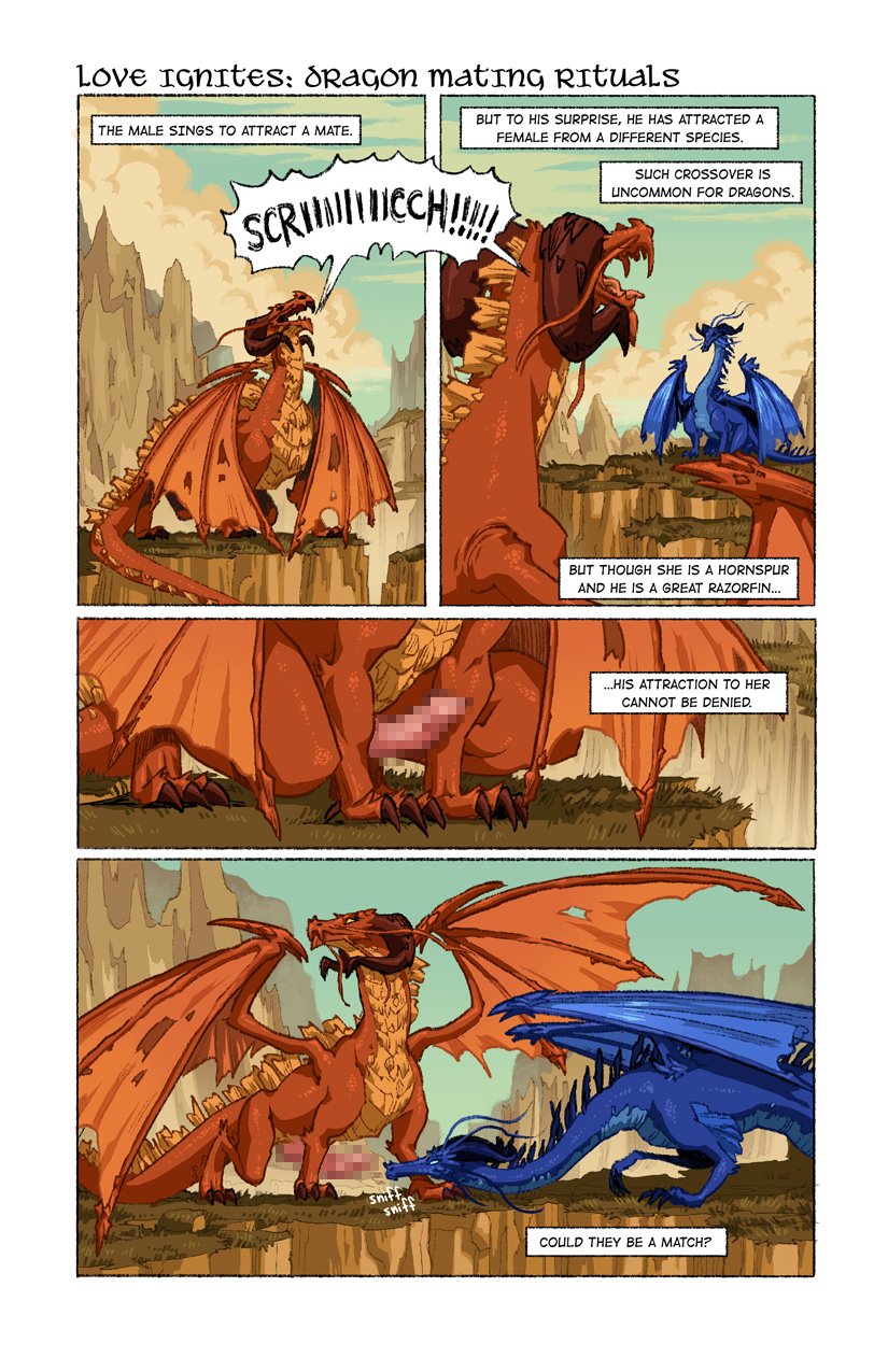 blue_dragon_(animal) censored christinastrain comic crotch_sniffing dragon dragonriders_of_pern duo english_text erection female feral hi_res interspecies male orange_dragon penis penis_sniffing pixelated scalie sniffing straight text western_dragon wings