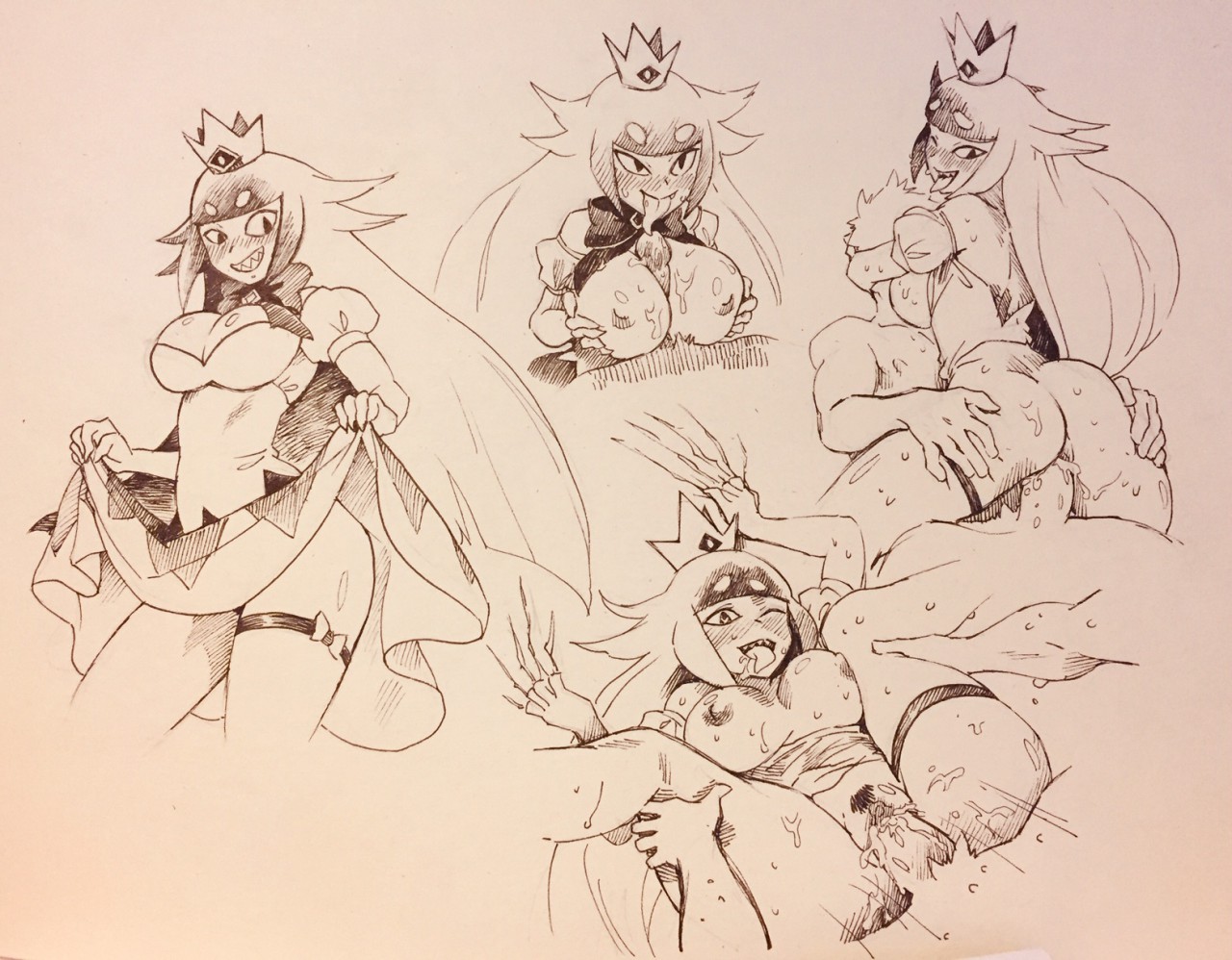 ass, big ass, big breasts, black hair, breasts, female, liar princess, long hair, princess, the liar princess and the blind prince, twistedterra, wolf, yellow eyes