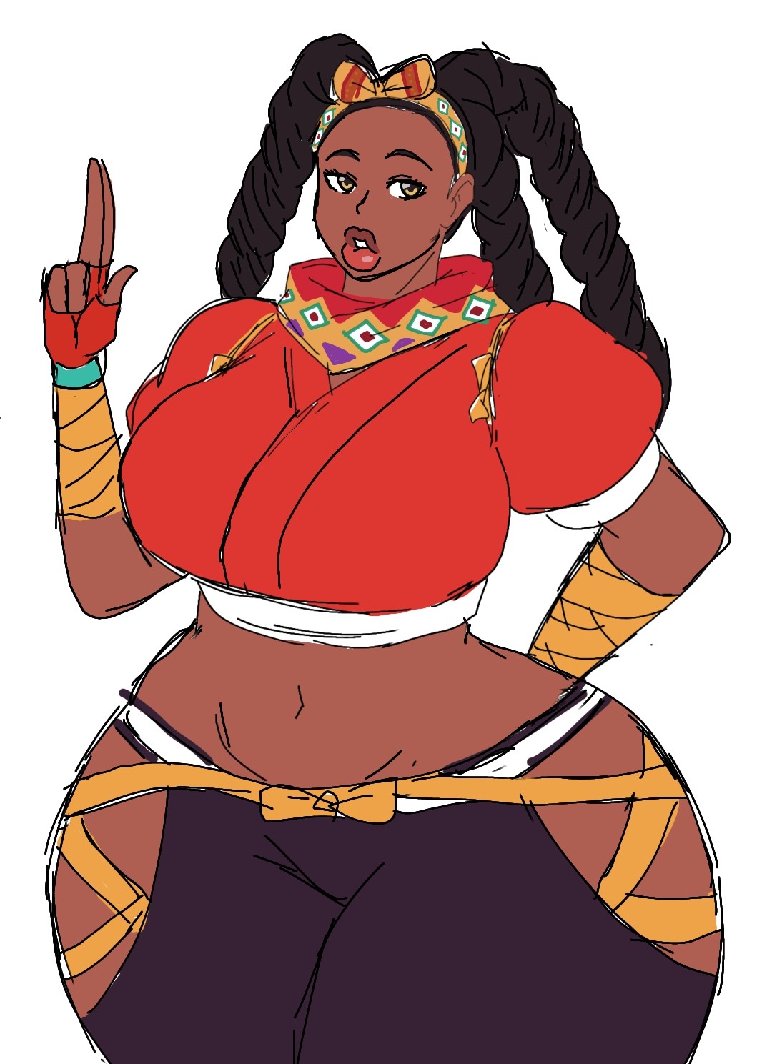 1girls african african_female alternate_breast_size big_breasts black_female breasts dark-skinned_female dark_skin female female_only huge_breasts kimberly_jackson large_breasts momiji_(artist) solo solo_female street_fighter street_fighter_6 tagme twitter_link wide_hips