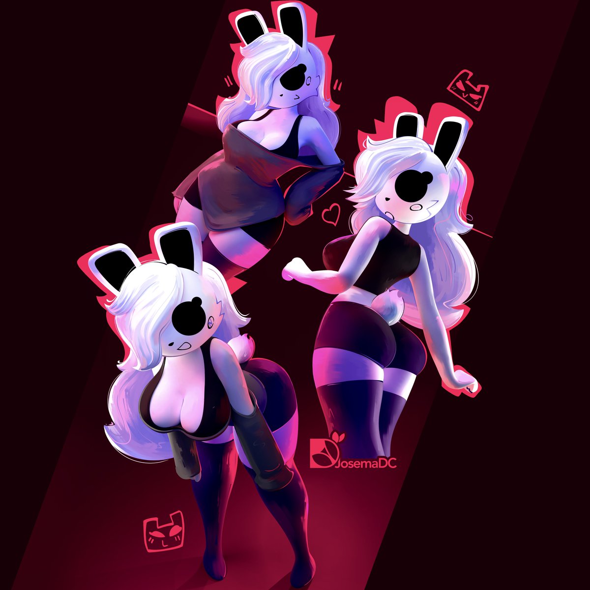 1girls, 3d, anthro, ass, big breasts, black eyes, breasts, bunny, butt, cube 459 (geometry dash), digital media, female, female only, femgram, furry, geometry dash, josema dc, long hair, rabbit, rabbit ears, rabbit girl, rabbit tail, solo, solo female, tagme, watermark, white hair, white long hair