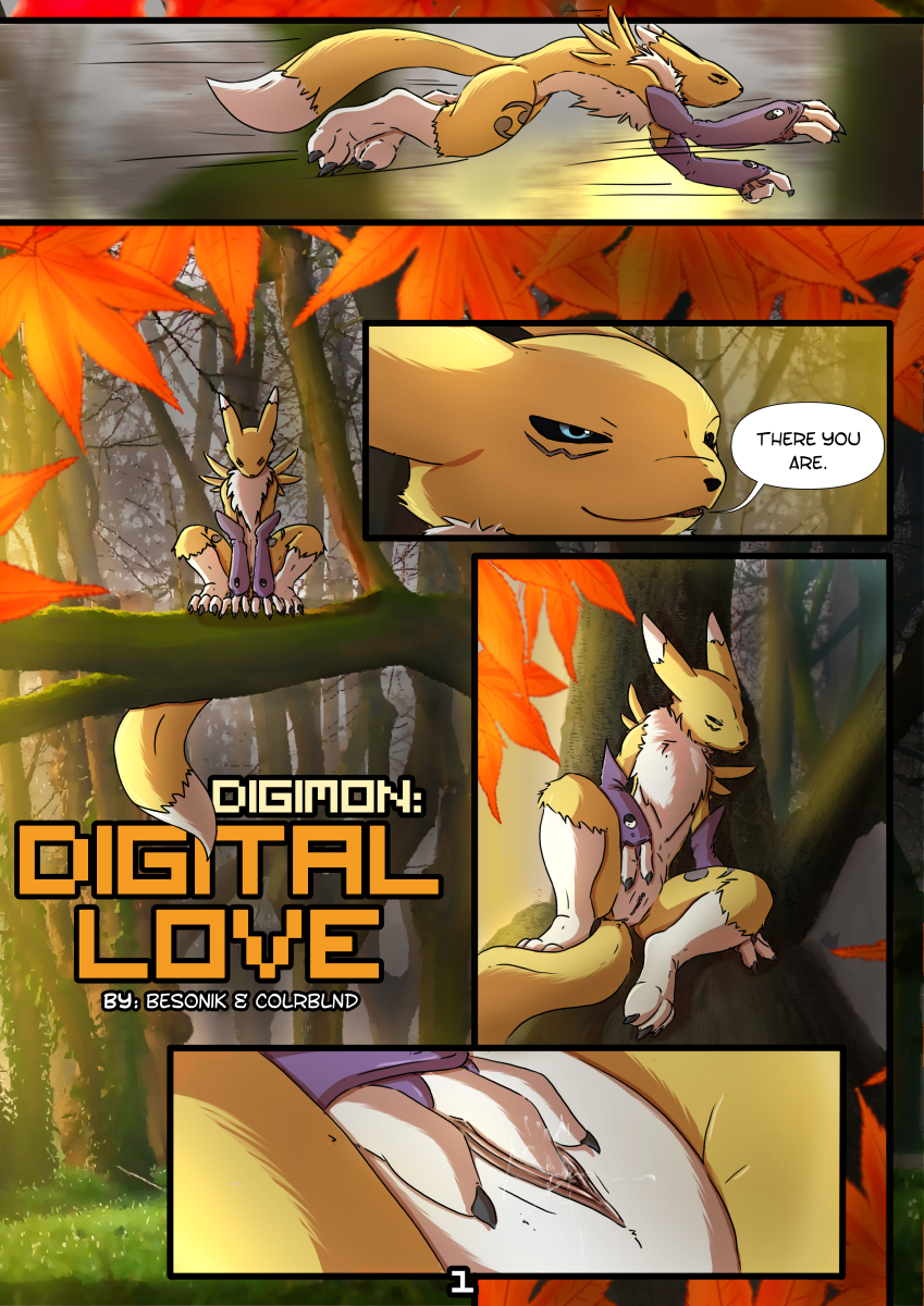 besonik canid canine colrblnd_(artist) comic conditional_dnp digimon digimon_(species) female fingering fox fur hi_res mammal masturbation paws pussy renamon solo sunset yellow_fur