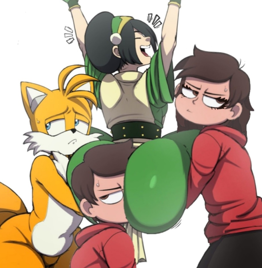 1anthro, 2boys, 2girls, 3humans, annoyed, annoyed female, annoyed male, anthro, anthro on human, arms up, ass, avatar the last airbender, big ass, big thighs, blackwhiplash, blind, blind girl, blue eyes, blursed, brown eyes, bubble ass, bubble butt, butt smother, bwl, canid, canine, carrying, carrying another, celebration, clothed, clothing, contest, crossover, disney, disney channel, disney xd, dress, dress between buttocks, earth kingdom, eastern and western character, edit, edited, english text, eyes closed, face in ass, face on ass, facesitting, fat ass, female, femboy, fox, fully clothed, furry, grabbing ass, green pants, groping, groping ass, happy, heart symbol, holding object between buttocks, hoodie, huge ass, huge butt, huge thighs, jiggling ass, large ass, long hair, marco diaz, miles tails prower, multiple girls, nickelodeon, nicktoons, open mouth, open smile, princess marcia, princess marco, prostitution, reluctant, reluctant compliance, reluctant prostitution, rich female, royalty, rule 63, short hair, simple background, smile, smothering, smothering ass, sonic the hedgehog (series), star vs the forces of evil, straight, tails the fox, text, tomboy, toph bei fong, torture, voluptuous, voluptuous body, voluptuous female, white background, wiggle lines