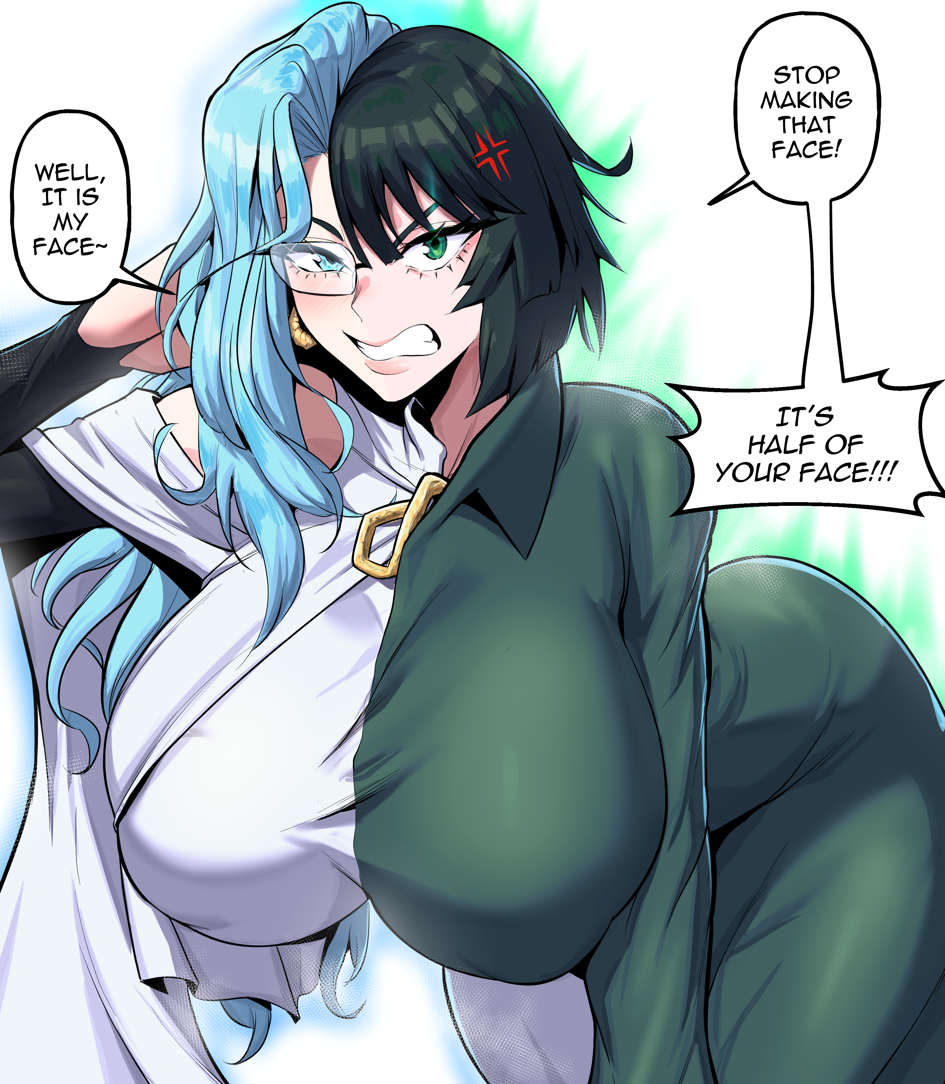 breasts bigger than head, fubuki (one-punch man), merged, one-punch man, psykos, xhaart