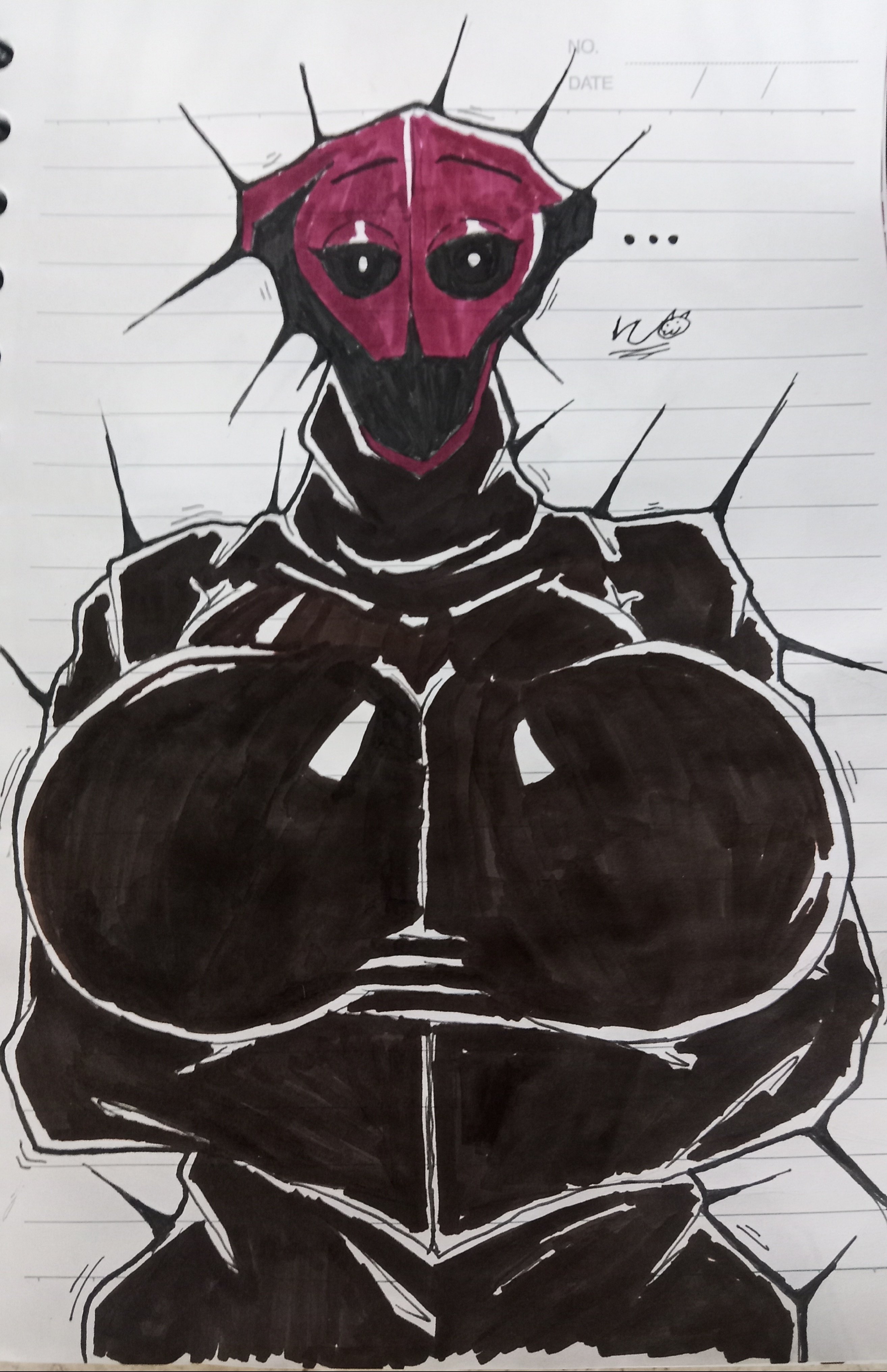1girls, big breasts, breasts, busty, cult, doctor nowhere, enormous breasts, female, female only, giant breasts, gigantic breasts, huge breasts, large breasts, little cat, massive breasts, monster, monster girl, phen-228, robe, rule 63, sketch, the boiled one phenomenon, voluptuous, voluptuous female, wiggle lines