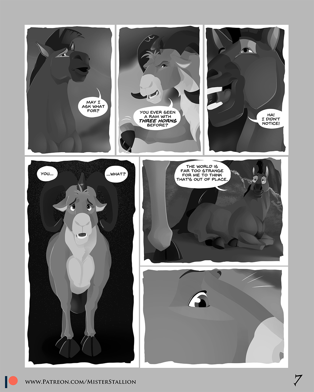 balls bovid caprine comic equid equine feral hi_res horse male male/male mammal maynard misterstallion sheep wallace