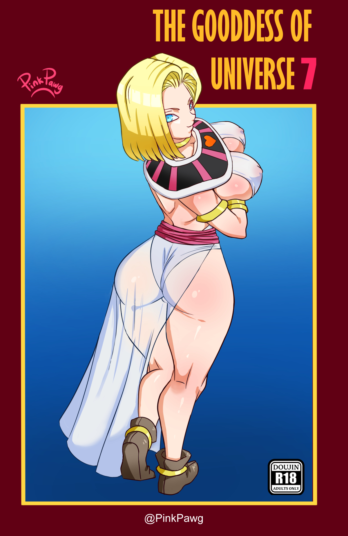 1girls, android 18, ass, blonde hair, blue eyes, breasts, cameltoe, cleavage, cosplay, curvy, dragon ball, dragon ball super, erect nipples, female, god of destruction, god of destruction (cosplay), goddess, goddess of destruction, huge areolae, huge ass, huge breasts, nipples, pinkpawg, puffy nipples, pussy, short hair, thick lips, voluptuous, wide hips