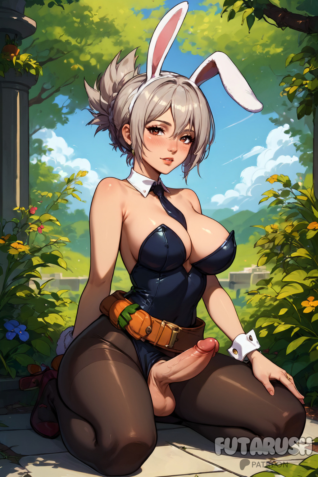 1futa 1futaballs 1futanari 1futas ai_generated artist_name big_cock big_dick big_penis black_tights breasts brown_eyes bunny_ears bunnysuit cock commission dick dickgirl erect_penis erected_penis erection futa_balls futa_only futa_sans_pussy futanari futanari futarush large_cock large_dick large_penis league_of_legends league_of_legends:_wild_rift naked naked_futa naked_futanari nsfw nude_futa nude_futanari outdoor_nudity outdoors patreon patreon_username penis riot_games riven short_hair solo solo_futa spread_legs spreading spreading_legs sultryspark thighs tights torn_clothes torn_clothing video_game video_games white_hair