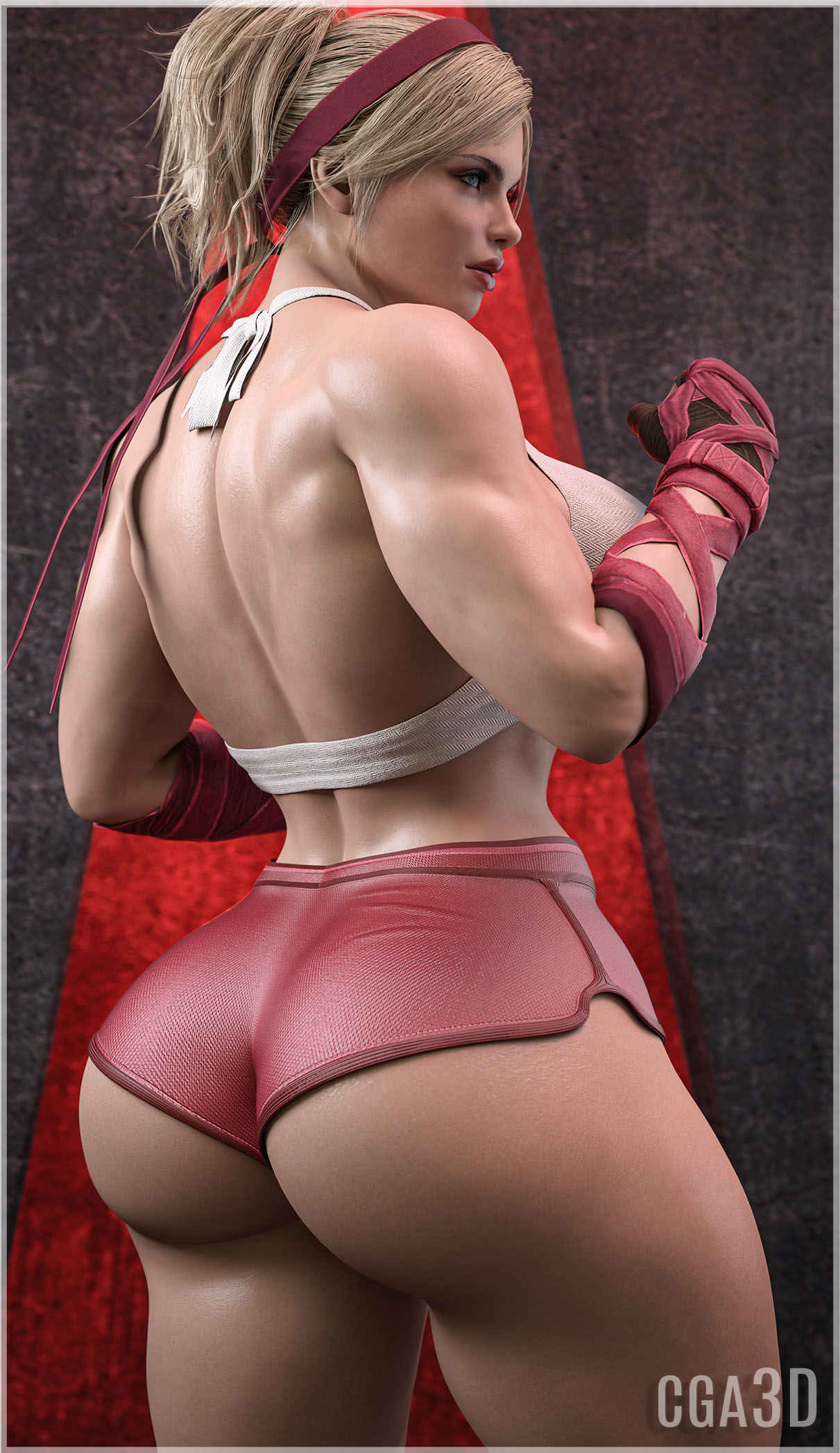 3d ass big_ass blonde_hair breasts cga3d erotichris exercise exercise_clothing female female_only lidia_sobieska muscular muscular_female polish prime_minister tekken tekken_8 thick_thighs