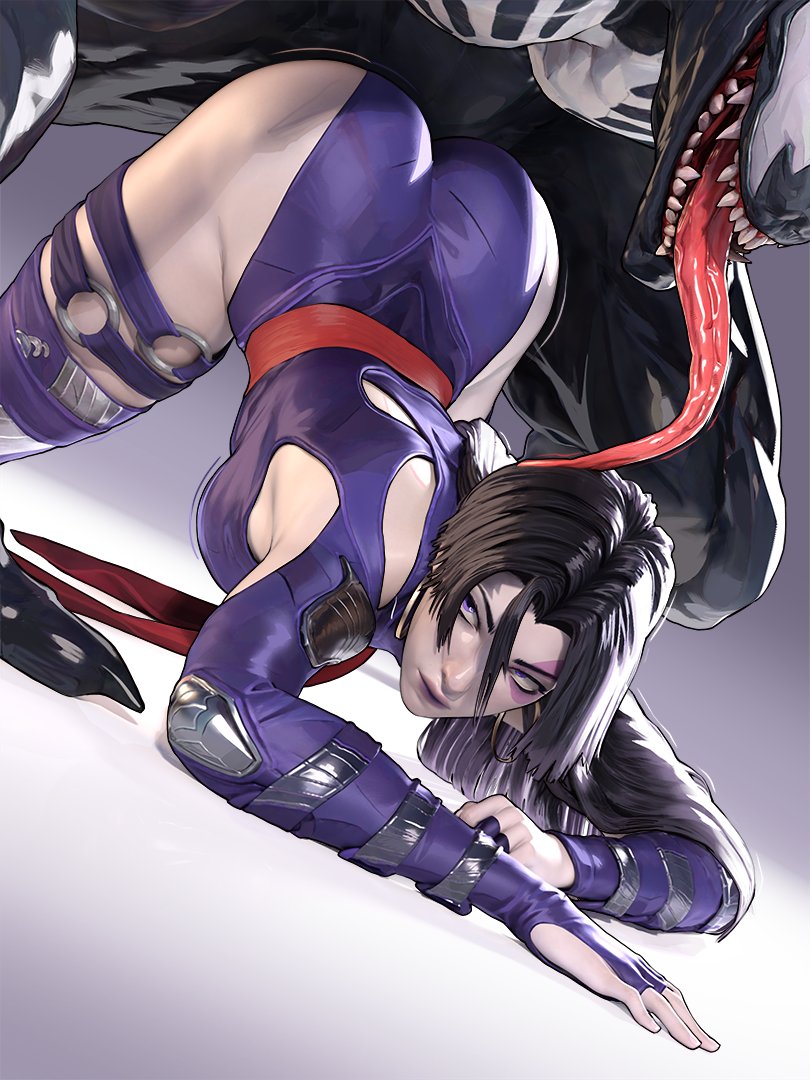 1boy 1girls absurd_res absurdres ass ass_against_crotch ass_up big_ass black_hair color curvaceous curvy curvy_female curvy_figure daddy dominant_male face_down_ass_up fat_ass femsub hi_res highres huge_ass imminent_sex jack-o&#039;_pose kunoichi light-skinned_female light_skin long_hair long_tongue maledom marvel marvel_rivals popogori psylocke psylocke_(marvel_rivals) purple_outfit serious serious_face serious_look slim_waist spider-man_(series) stern_expression submissive_female suggestive suggestive_pose superheroine supervillain thick_thighs tongue tongue_out vengeance_psylocke venom venom_(marvel) venom_(marvel_rivals) villain x-men