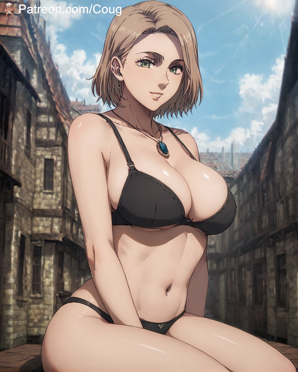 1girls ai_generated attack_on_titan cougwe hitch_dreyse shingeki_no_kyojin snk stable_diffusion