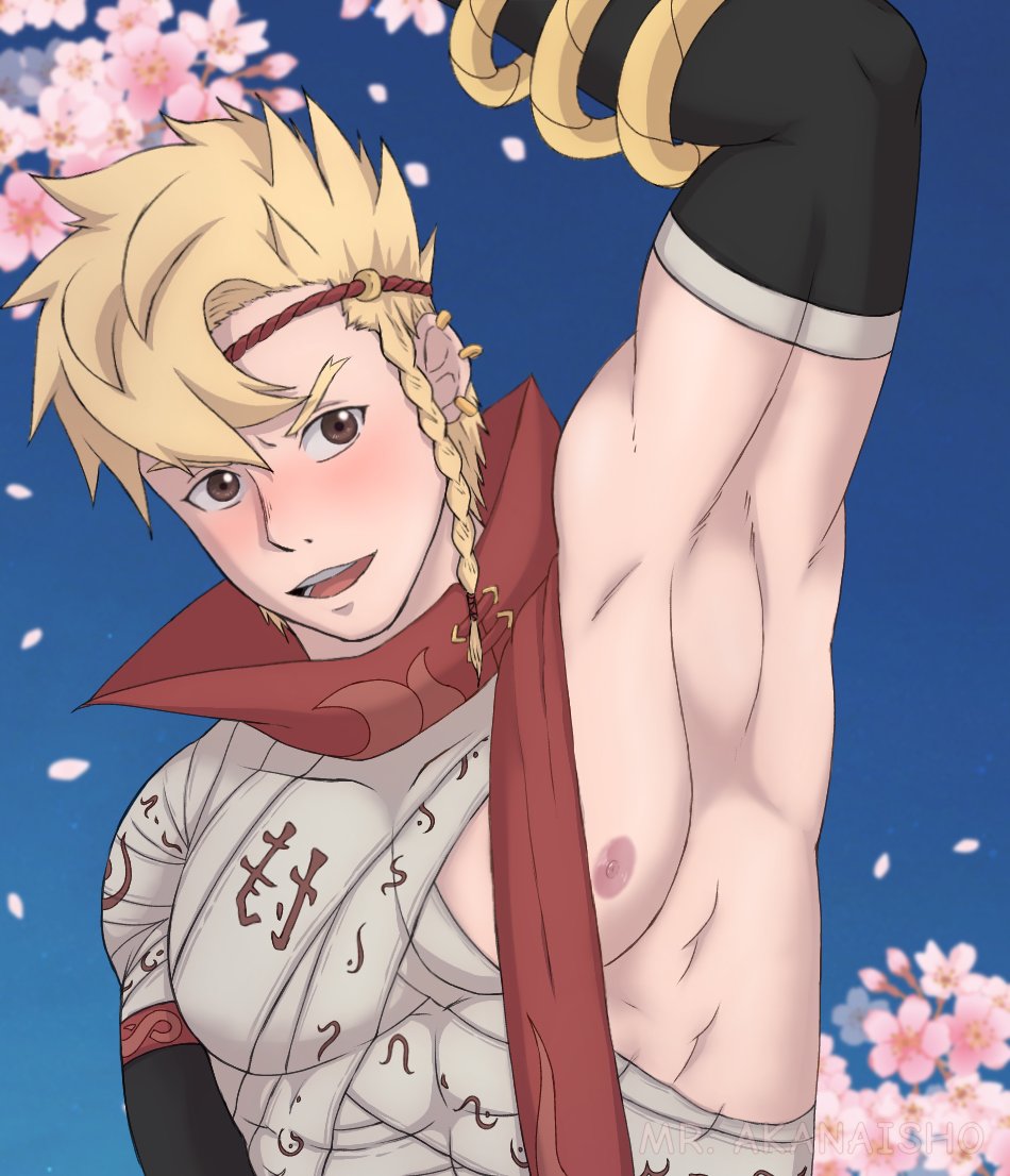 armpit armpits male_only mobile_legends mr.akanaisho07 sfw sweat yin_(mobile_legends)