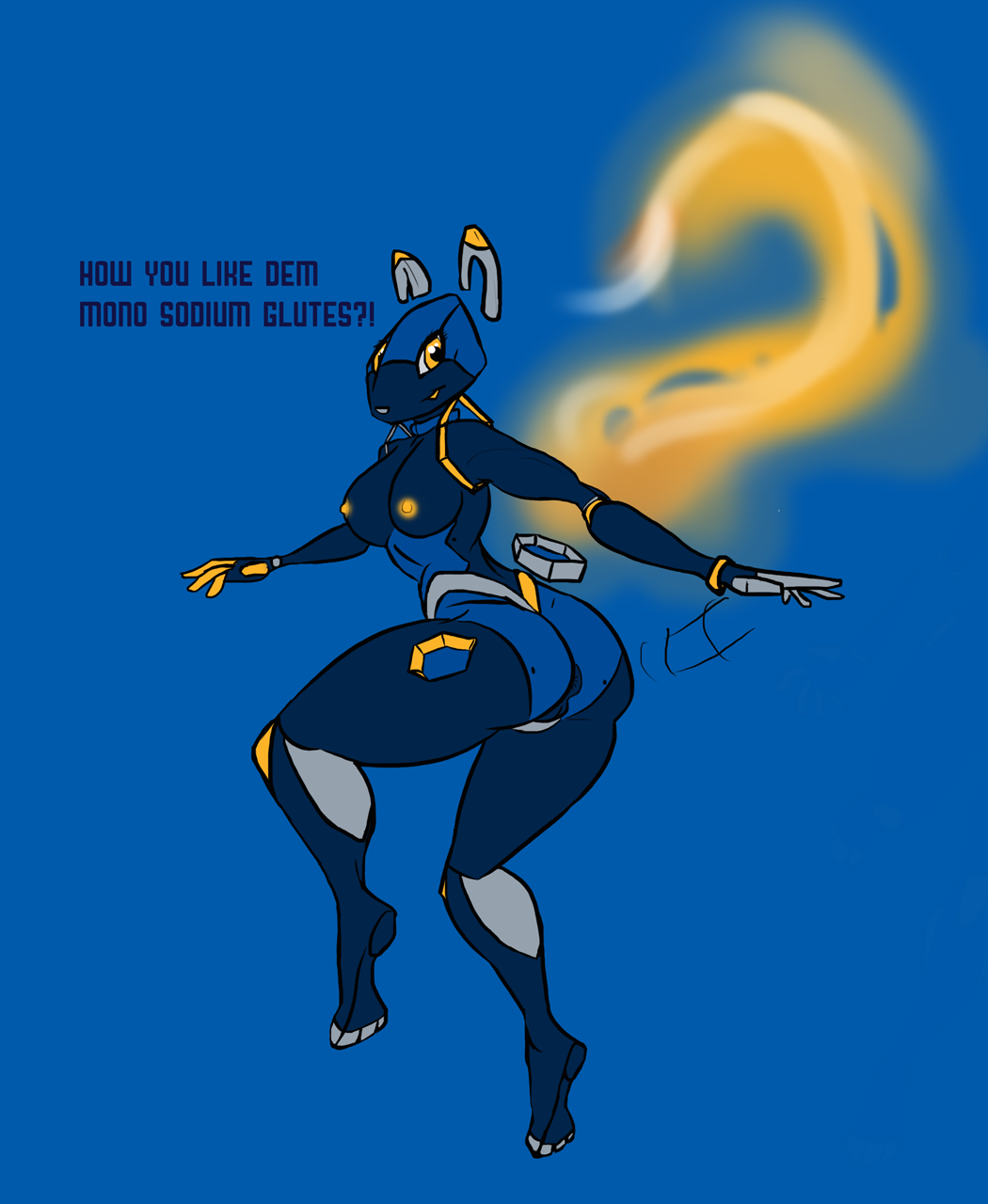 2019 3_toes 5_fingers ambiguous_gender android animatronic anthro anus areola ass big_breasts big_butt biped blue_body breasts claws dialogue digital_media_(artwork) domestic_cat e621 english_text esix feet felid feline felis female female_only fingers fire floating flying glowing glowing_eyes hi_res huge_breasts humanoid looking_at_viewer machine mammal mascot nipples nude open_mouth pussy robot simple_background smack smile smug_nuggets solo spanking text thick_thighs toe_claws toes tongue wide_hips yellow_eyes