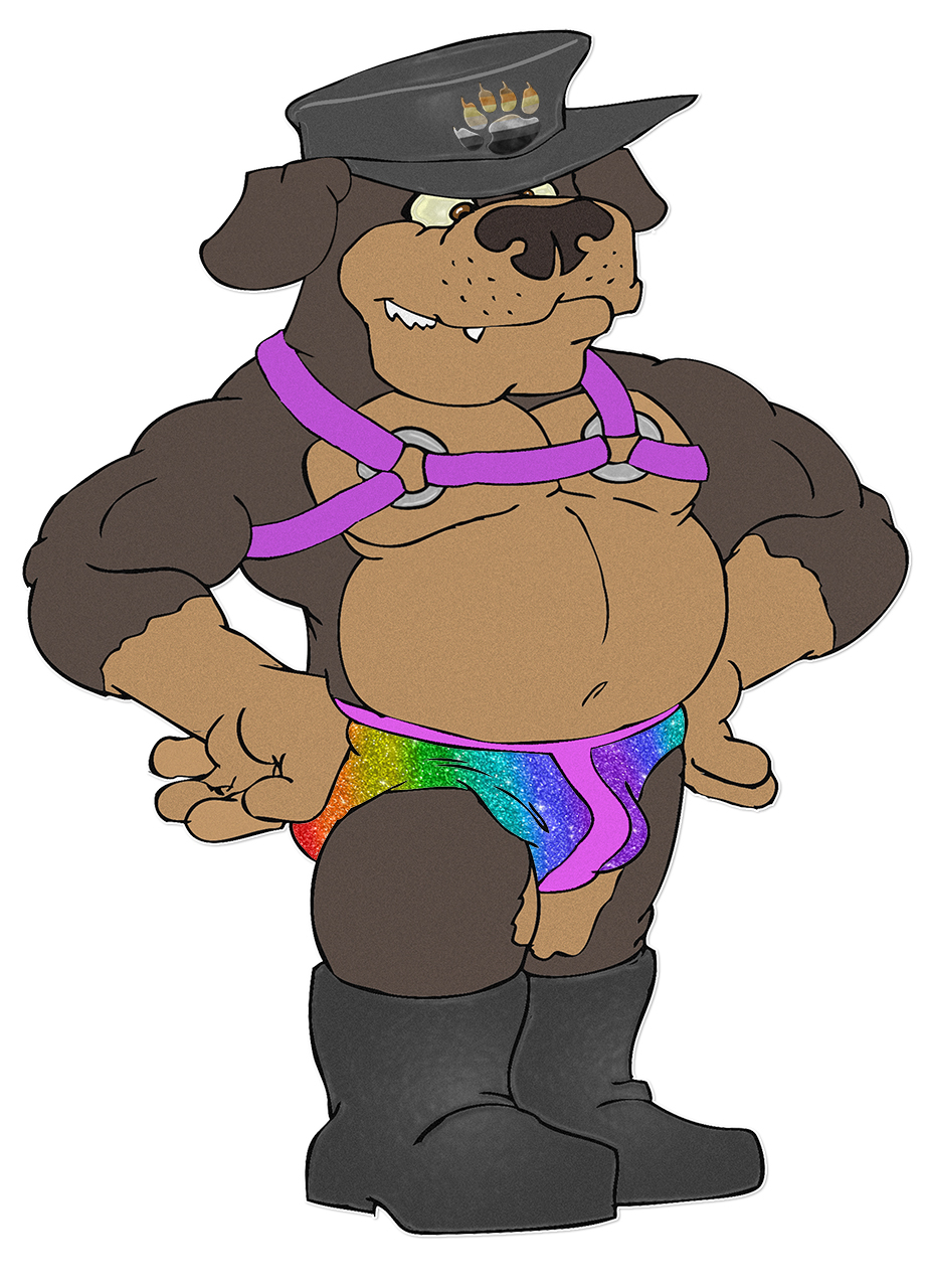 anthro bear_paws black_boots black_clothing black_footwear black_hat black_headwear blue_briefs blue_clothing blue_underwear boots briefs brucebadger bulge canid canine canis clothing colored_seam_underwear domestic_dog footwear green_briefs green_clothing green_underwear gus_metzgerhund hands_on_hips harness hat headgear headwear hi_res male male_only mammal mastiff molosser navel orange_briefs orange_clothing orange_underwear overweight overweight_male pattern_briefs purple_briefs purple_clothing purple_harness purple_seam_briefs purple_seam_underwear purple_underwear purple_waistband rainbow_briefs red_briefs red_clothing red_underwear rottweiler sharp_teeth shoes simple_background solo sparkly_briefs teeth teeth_showing underwear white_background yellow_briefs yellow_clothing yellow_sclera yellow_underwear