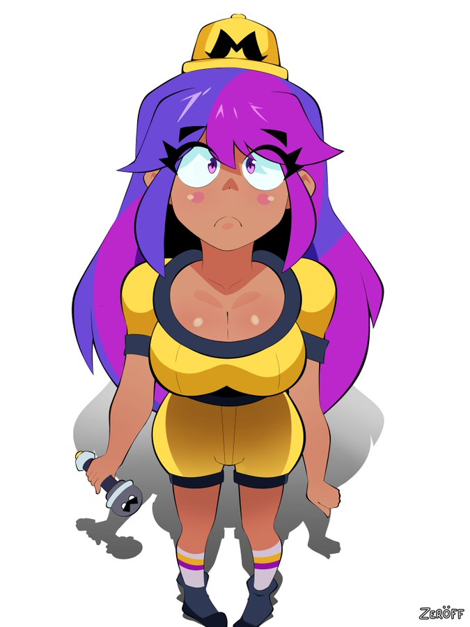 brawl_stars lazy_tags long_hair looking_at_viewer mandy_(brawl_stars) mc_mandy_(brawl_stars) po purple_hair zeroff