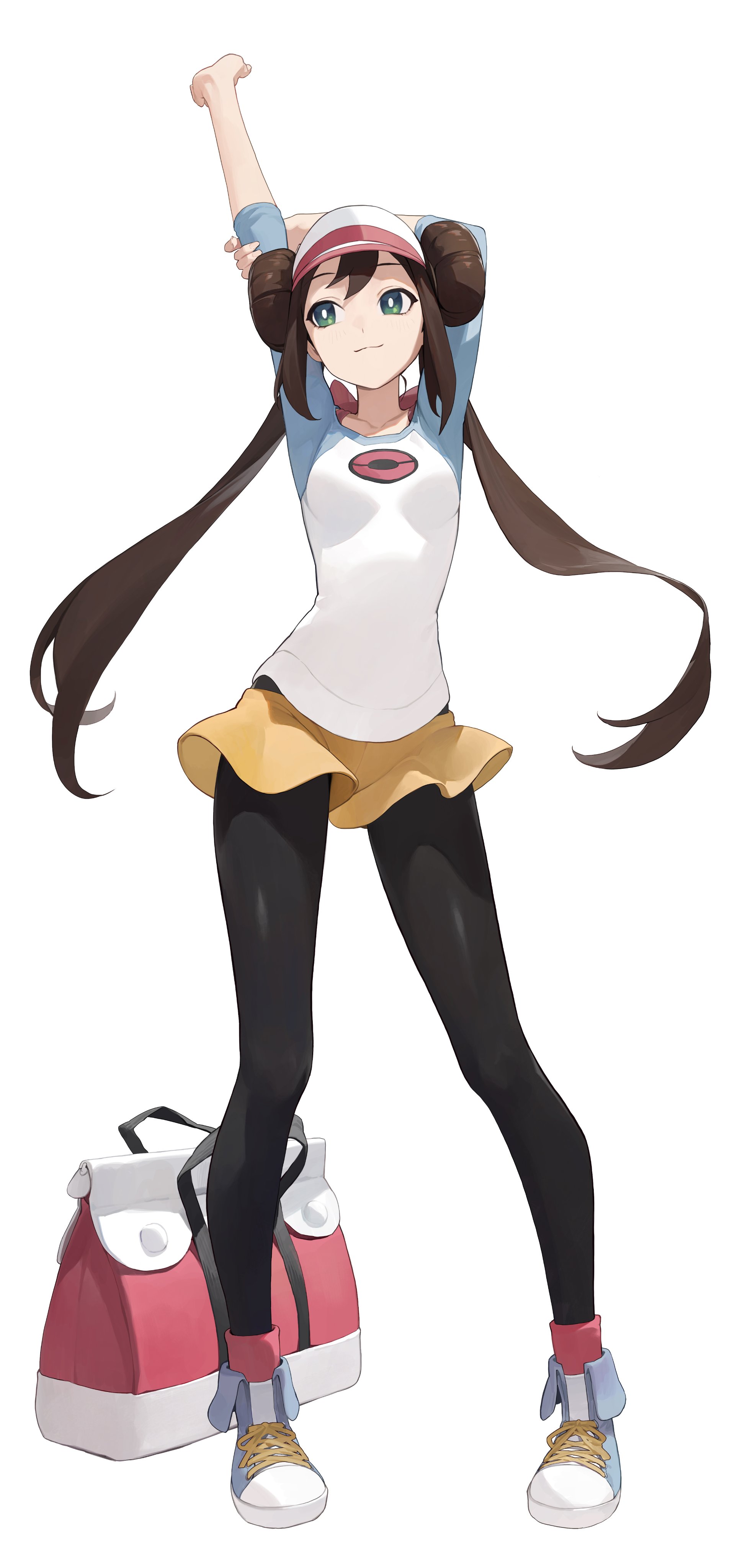 ass, big ass, breasts, cleavage, female, female focus, female only, jeonghee1414, large breasts, long hair, pokemon, rosa (pokemon), thick thighs, white skin, wide hips