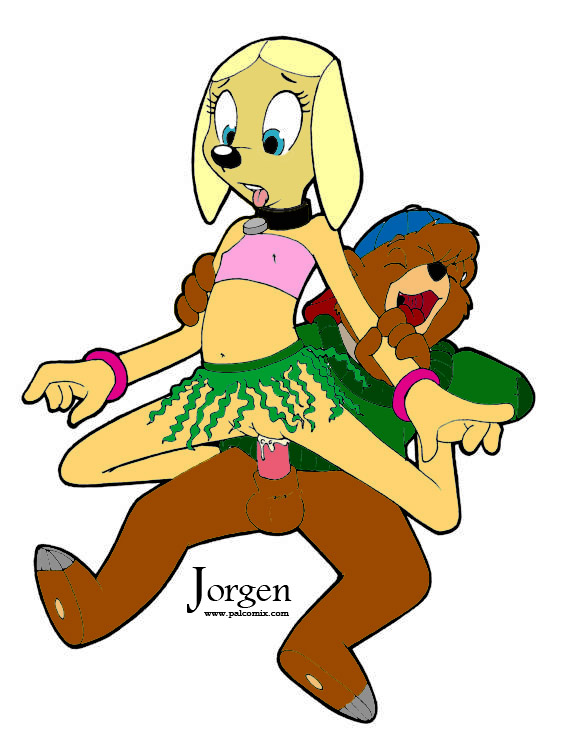 anthro bear brandy_&_mr_whiskers brandy_harrington canine disney disney_channel dog female fur furry jorgen kit_cloudkicker male mammal penis pussy straight talespin testicles toon_disney