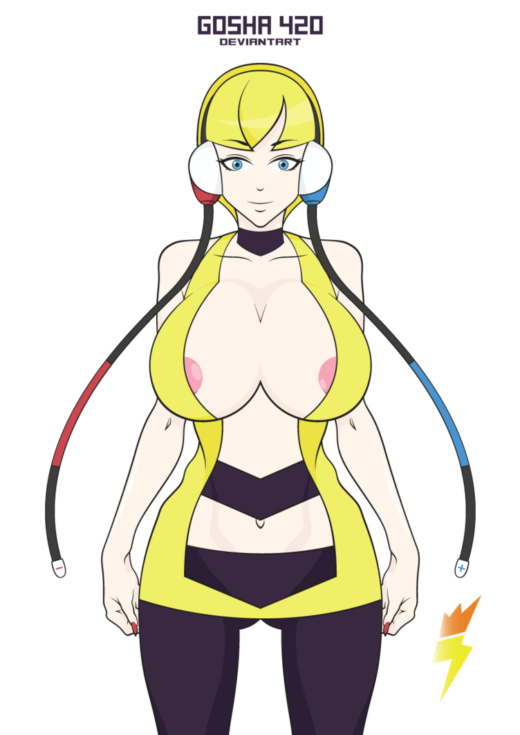 1girls abs alpha_channel alternate_breast_size areola_slip areolae bare_shoulders belly big_breasts blonde_hair blue_eyes breasts choker cleavage deviantart dress elesa_(pokemon) eye_contact female gosha420 headphones huge_breasts large_breasts leggings light-skinned_female looking_at_viewer midriff nail_polish navel nintendo nipples png png_file pokemon pokemon_bw pose revealing_clothes smile standing text thick_thighs thigh_gap transparent_background watermark wide_hips yellow_dress