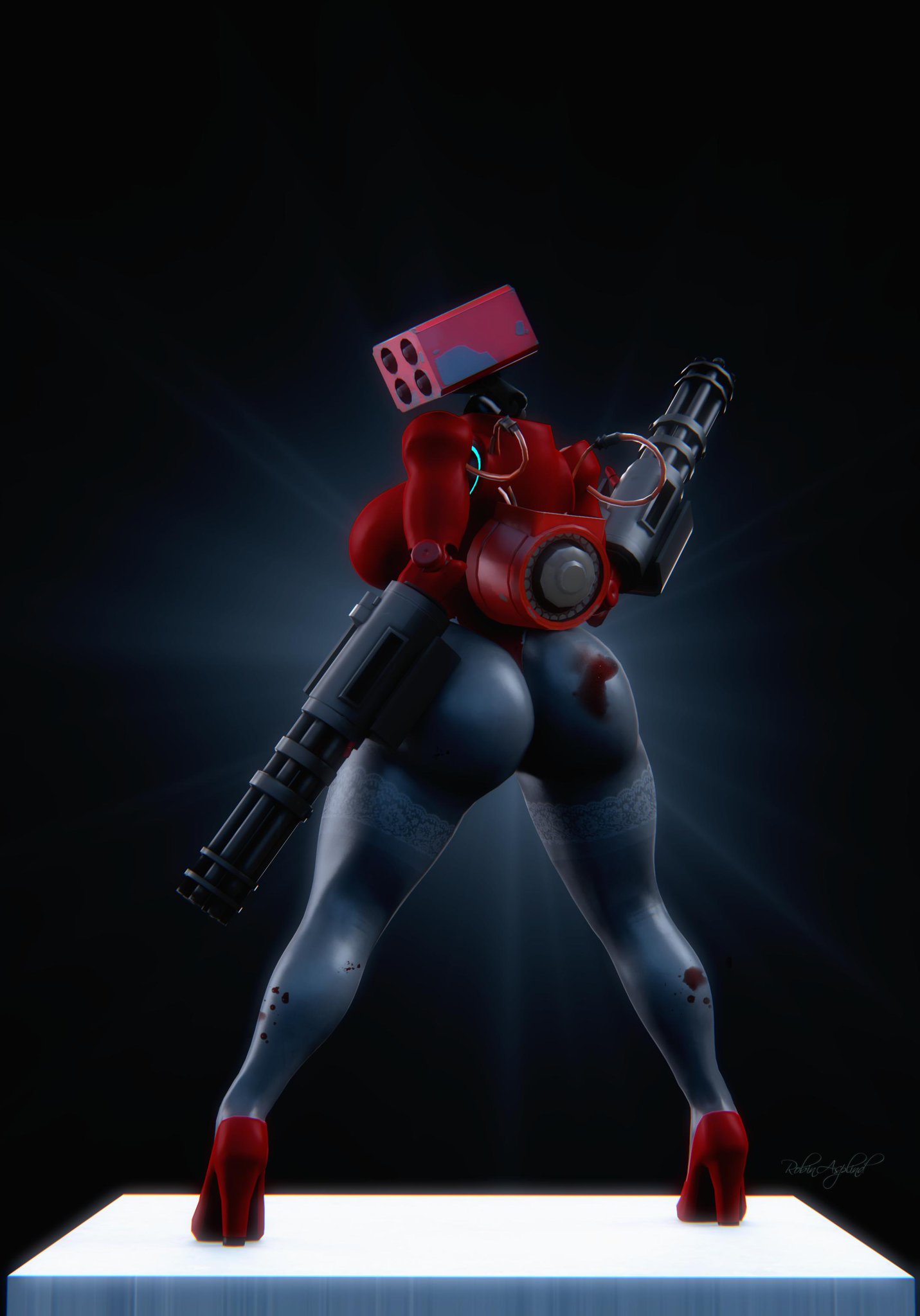 3d arm_cannon ass big_ass gun high_heels robinasplind1 sentry sentry_(team_fortress_2) source_filmmaker team_fortress_2 valve