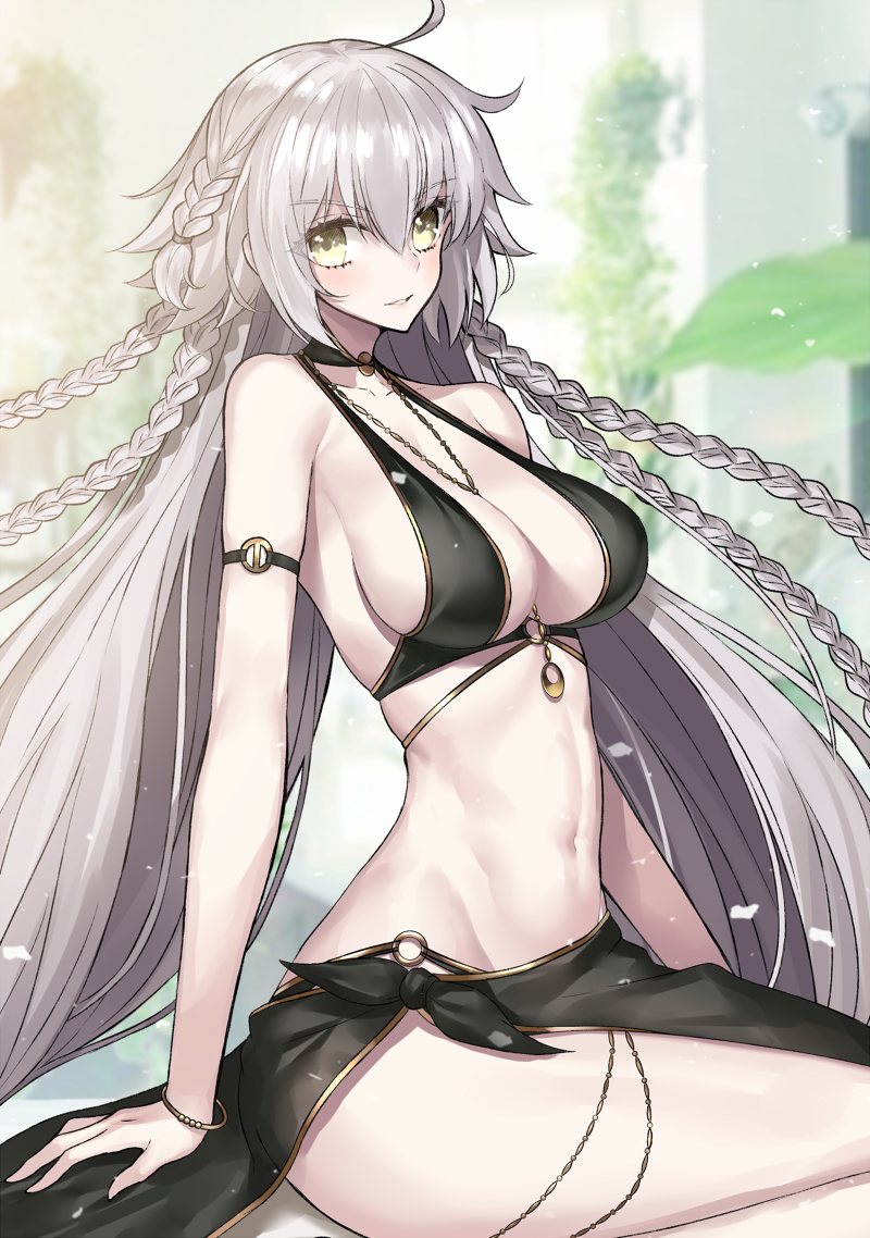 1girls breasts cleavage ero_waifu fate/grand_order fate_(series) female female_only jeanne_alter looking_at_viewer solo