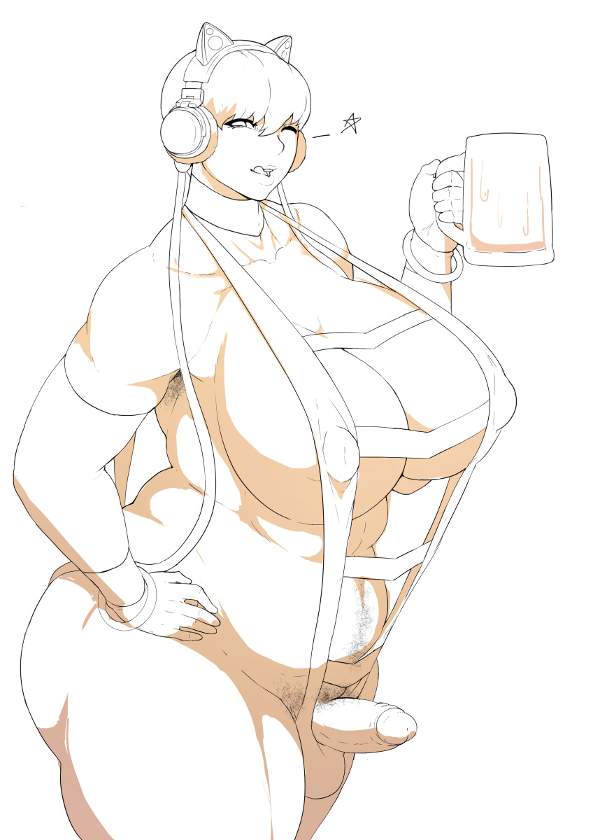 1futa, abs, alternate breast size, armpit hair, aroused, ass, balls, balls bulge, balls in panties, bbw, big belly, bikini, bracelets, breasts, bulge, cat ears, cleavage, clothing, coat, crotchless bikini, crotchless clothes, donaught, elbow gloves, elesa (pokemon), erect nipples, erect nipples under clothes, erection, eye contact, eyelashes, fake animal ears, foreskin, futa only, futanari, glass, gloves, gradient background, hairy, hairy armpits, half-closed eyes, halterneck, happy trail, headphones, highres, holding cup, holding object, huge ass, hyper, hyper breasts, intersex, intersex only, large nipples, legwear, licking lips, line art, lineart, lips, long hair, long sidelocks, long sleeves, looking at viewer, monochrome, mug, naughty face, navel, nintendo, nipple bulge, nipple outline, nipples, one eye closed, open mouth, overweight, overweight futa, panties, panty bulge, partially clothed, penis, penis out, pokemon, pokemon bw, pokemon bw2, pose, pubic hair, seductive, seductive smile, sexually suggestive, short hair, sidelocks, sling bikini, small penis, smile, smiling, solo, source request, standing, stockings, swimsuit, teeth, thick thighs, thighhighs, tongue, tongue out, uncircumcised, venus body, video game, video games, voluptuous, white background, wide hips, wink, winking, winking at viewer