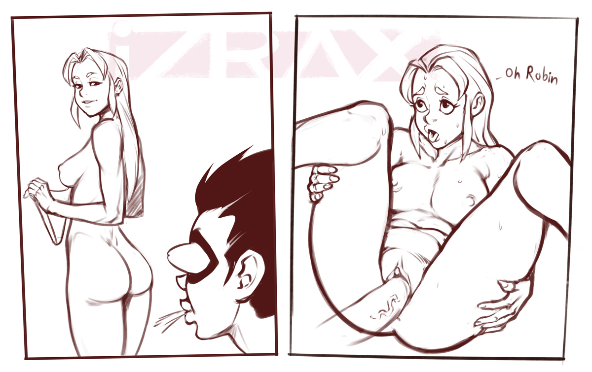 2019, alien, alien girl, alien humanoid, ass, batman (series), black and white, breasts, clitoris, couple, dc, dc comics, dick grayson, duo, english text, eyemask, female, fucked silly, instant loss 2koma, izra, koriand'r, long hair, male, medium breasts, monochrome, nipples, nude, penis, pussy, robin (dc), robin (dick grayson), rolling eyes, sex, starfire, straight, superhero, superheroine, sweat, tamaranean, teen titans, vaginal penetration