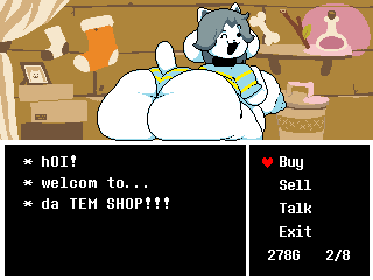 ass, big ass, big breasts, breasts, bubble ass, bubble butt, chip at night, female, huge ass, temmie (undertale), thick thighs, undertale, undertale (series), wide hips