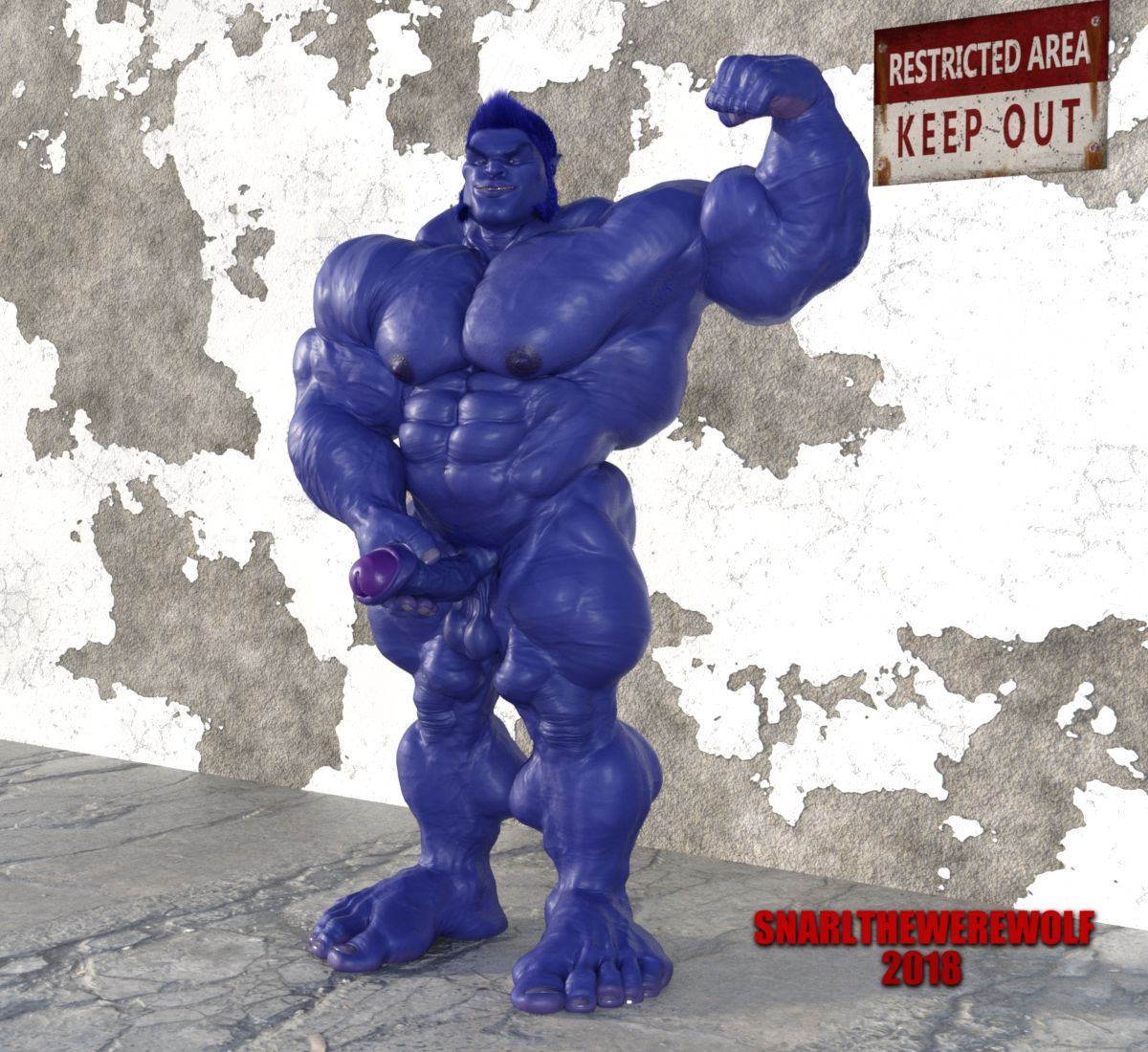 3d 3d_(artwork) anthro balls bara beast_(x-men) big_penis blue_body blue_skinned_male boner erection flexing furry hank_mccoy male male_only marvel marvel_comics masturbation muscles muscular nude penis snarlthewerewolf solo solo_male x-men