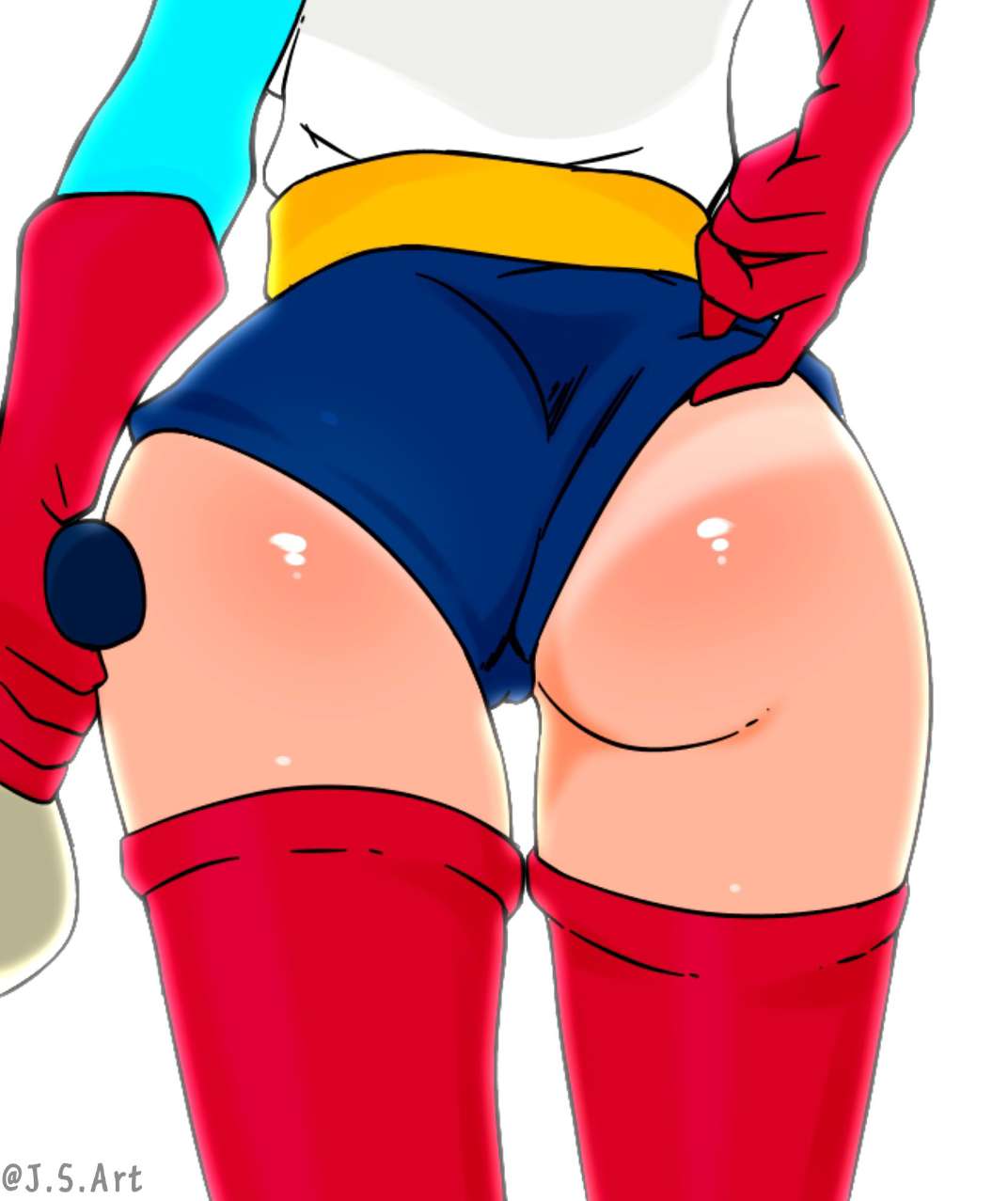 1girls, ass, brawl stars, cameltoe, female, j.s.art, janet (brawl stars), jsart, leotard, panties, pussy, solo, tanline