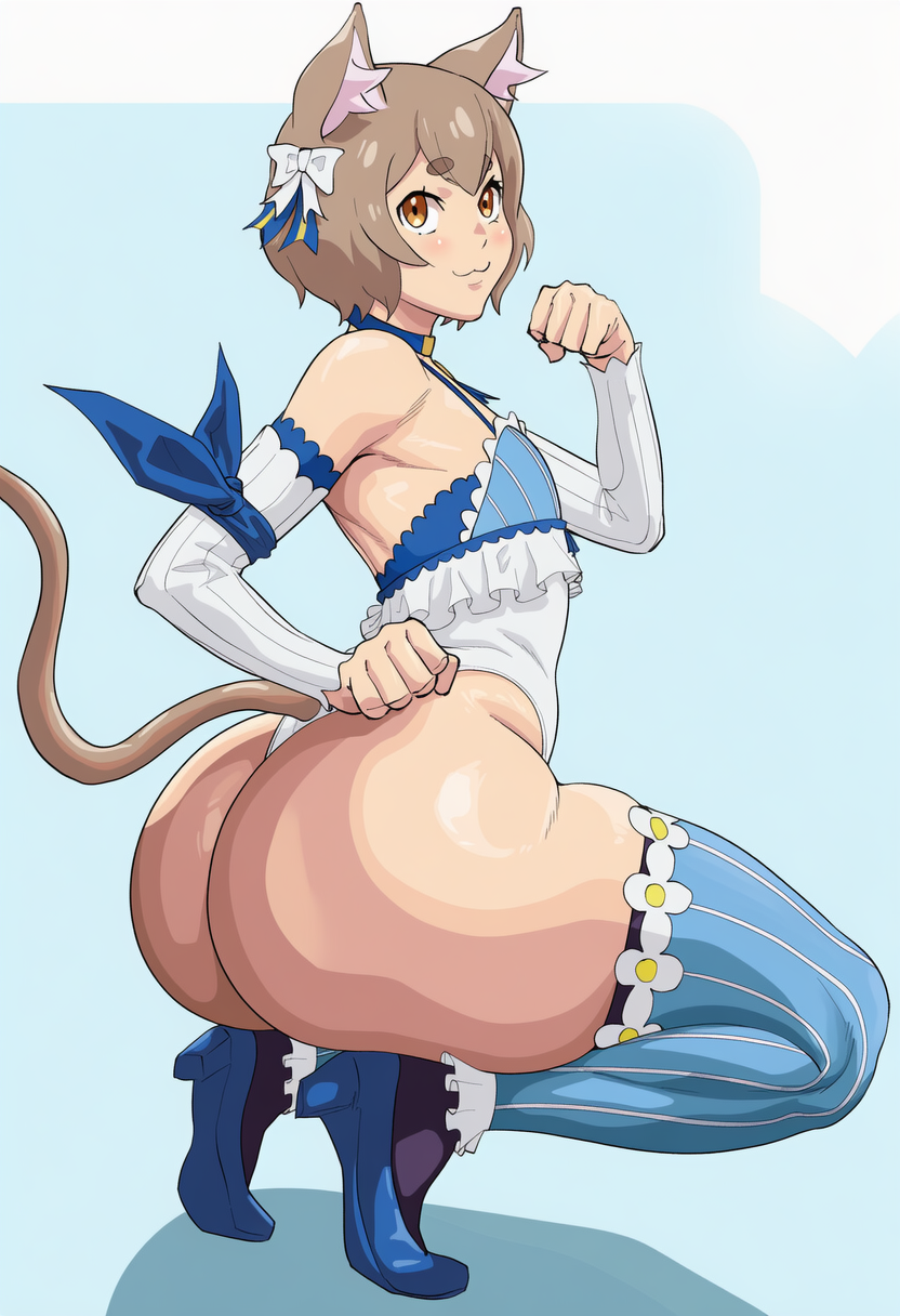 1boy, 1femboy, ai generated, ass, ass focus, big ass, bubble butt, curvy, dumptruck ass, enormous ass, fat ass, felix argyle, femboy, feminine, feminine male, gigantic ass, ginormous ass, girly, huge ass, huge ass (male), humongous ass, hyper, hyper ass, leotard, male, on knees, re:zero kara hajimeru isekai seikatsu, round ass, thick, thick ass, thick thighs, thighhighs, thighs, voluptuous, voluptuous body, voluptuous femboy, voluptuous male, voriksan