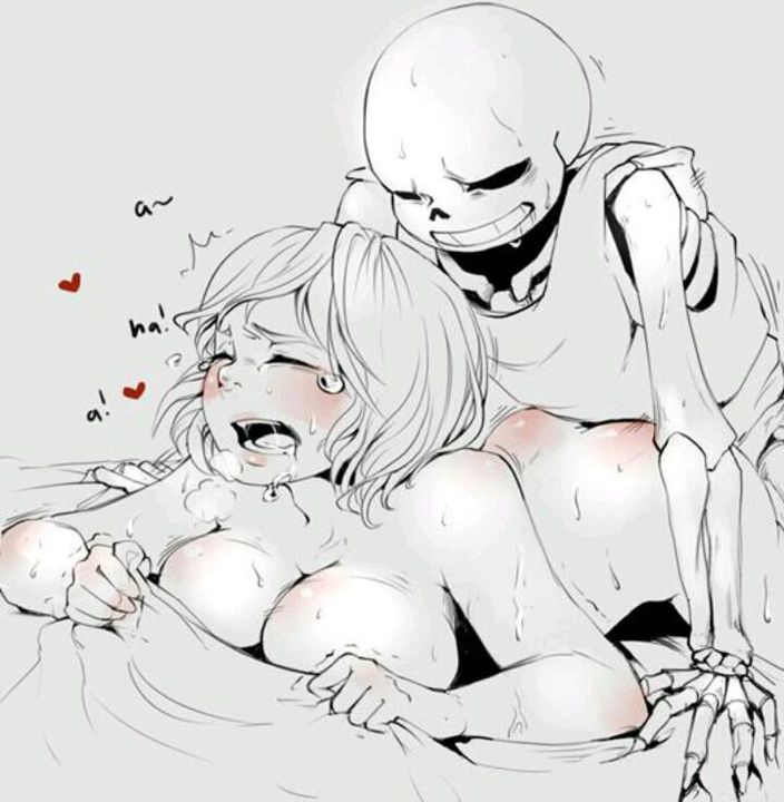 anal, anal sex, artist request, blush, female, female frisk, female human, female penetrated, frisk, human, human penetrated, japanese text, male, male penetrating, male penetrating female, male/female, sans, straight, undertale