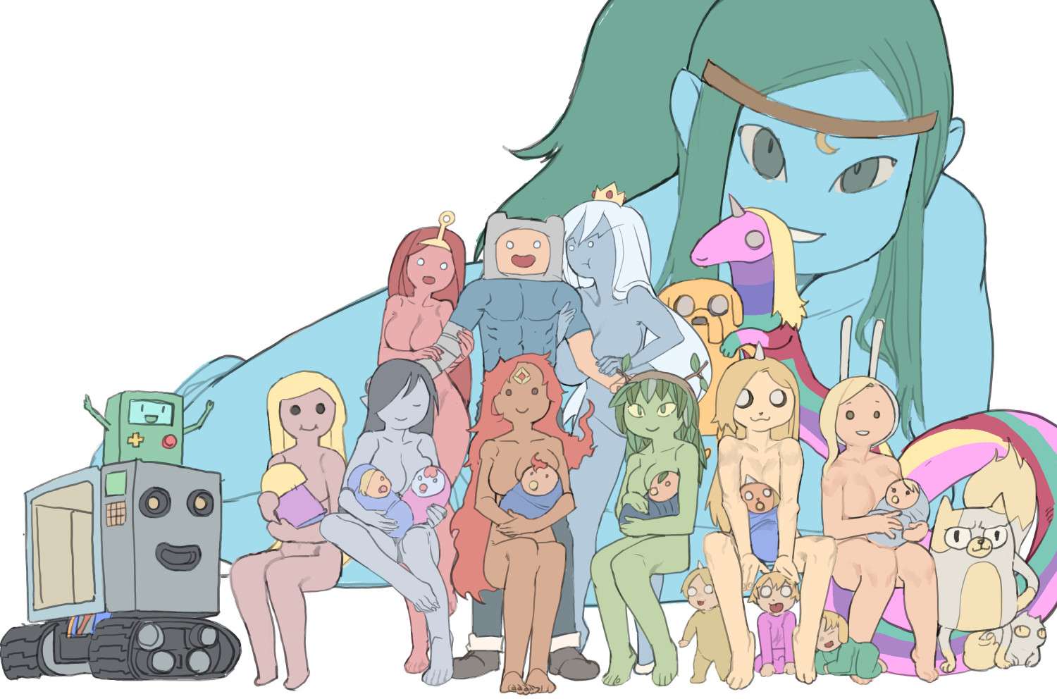 adventure_time aged_up anthro antlers baby black_hair blonde_hair blue_skin bmo bronwyn cake_the_cat canine canyon_(adventure_time) cartoon_network equine feline finn_the_human fionna_the_human_girl fire_hair flame_princess furry fusion_by_child giantess green_skin grey_skin harem human humanoid huntress_wizard ice_queen_(adventure_time) jake_the_dog lady_rainicorn leaf_hair marceline naked neptr orange_skin parody pink_skin princess_bubblegum robot roselinen vampire xenoblade_(series) xenoblade_chronicles_3