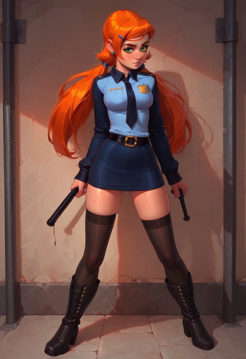 1girls, ai assisted, ai generated, ben 10, cartoon network, female, female only, gwen tennyson, sadtomato, solo, tagme