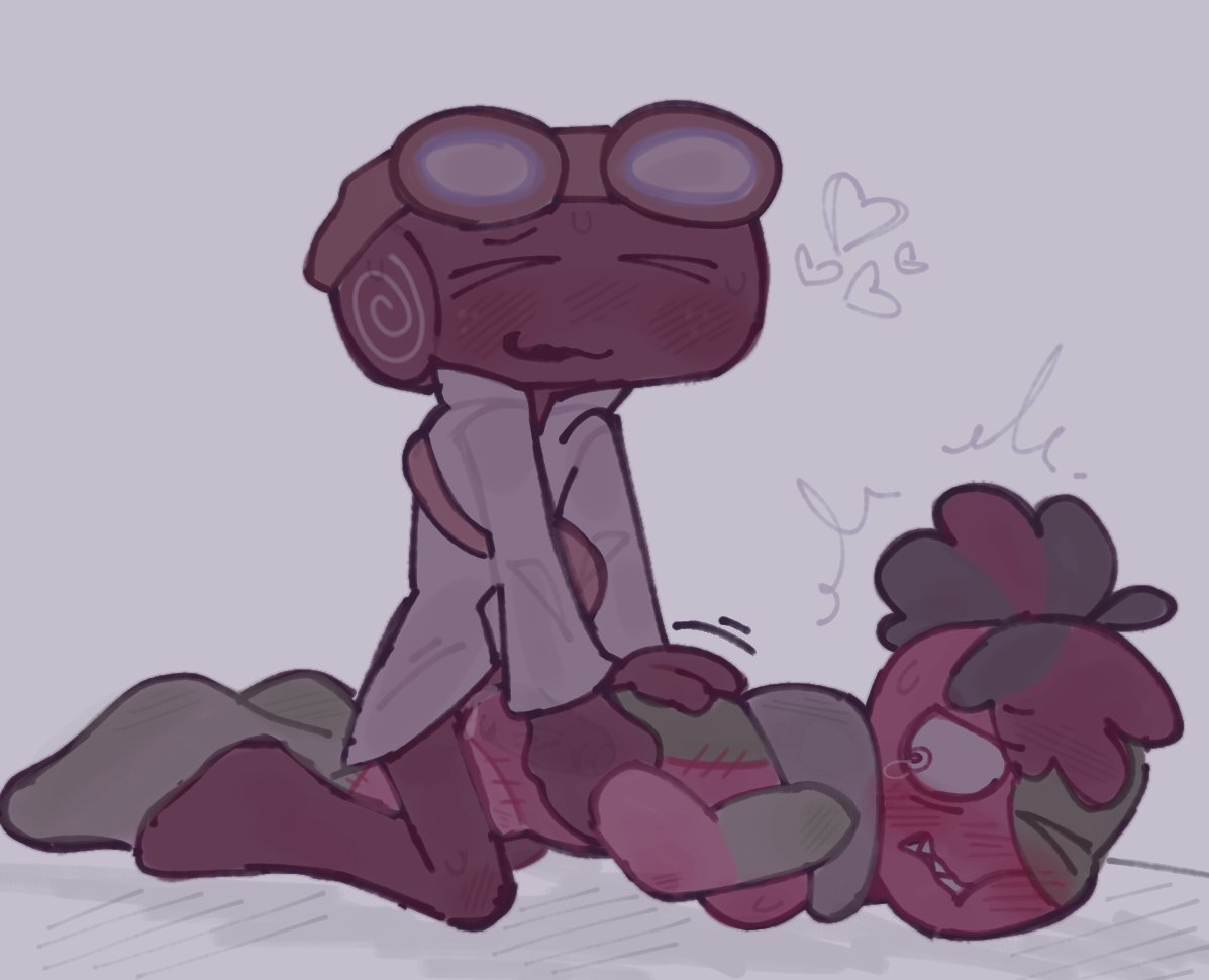 anal, anal sex, berry beast sprout, cloudyhehe, cosmo (dandy's world), dandy's world, dessertful scientist cosmo, gay sex, pinned down, rape, sprout (dandy's world)