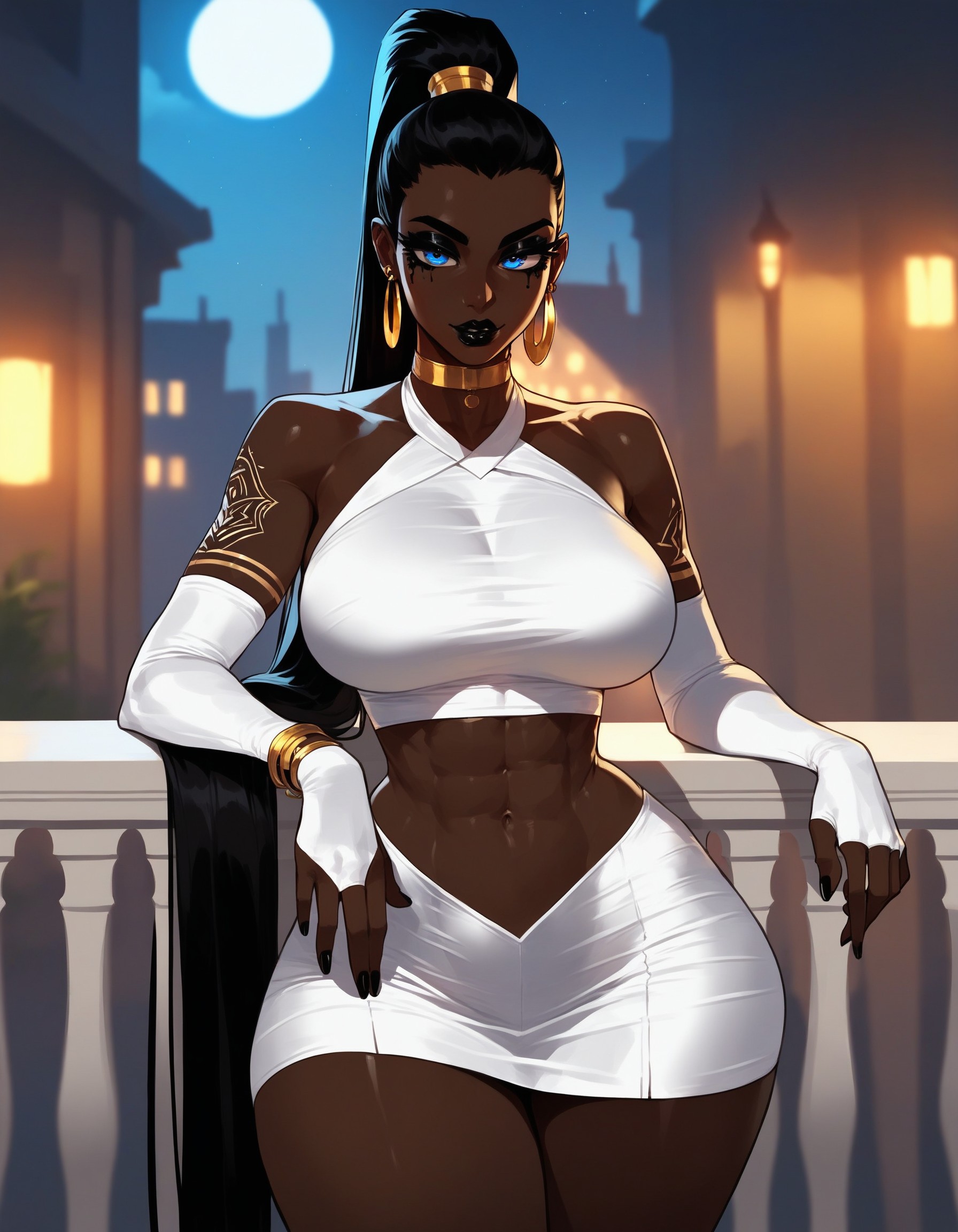 1girls, ai generated, big breasts, bitch, black hair, black lips, black lipstick, black mascara, blue eyes, breasts, choker, curvy, curvy figure, dark-skinned female, dominant, dominant female, earrings, eyelashes, eyeshadow, female, fit, fit female, goth, goth girl, gothic, jamila (xandr), large breasts, long hair, makeup, mature female, milf, queen, sexy, straight hair, taller female, tatoos, tattoo, thick ass, thick thighs, very dark-skinned female, very long hair, xandr