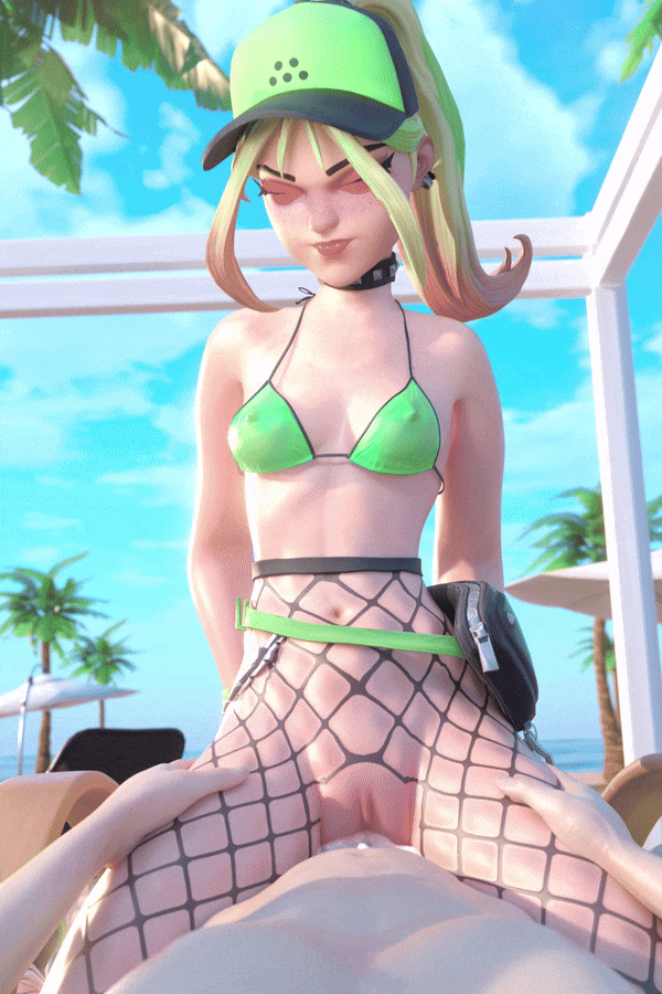 1boy, 1girls, 2:3, 3d, 3d animation, animated, beach, bikini, blonde hair, bra, breasts, cum, cum in pussy, cum inside, female, female focus, fishnets, fortnite, fortnite: battle royale, green eyes, helsie (fortnite), light-skinned female, light-skinned male, male, nipple bulge, nude female, pov, pussy, sex, small breasts, sulbas3d, uncensored, vaginal penetration, vertical video