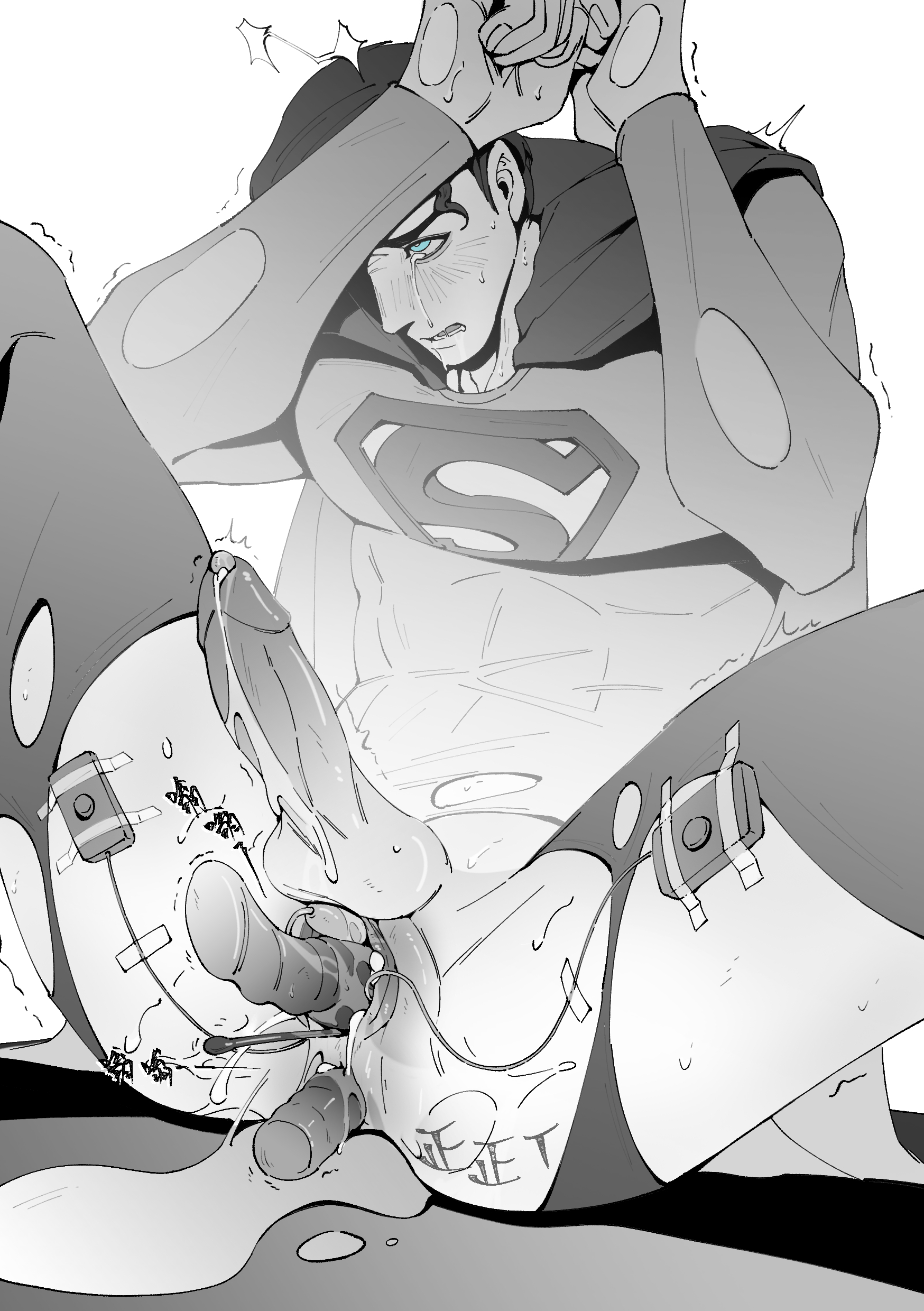 anal, anal penetration, artist request, balls, bara, clark kent, crying, crying with eyes open, cum, cuntboy, dc, dc comics, dildo, dildo in ass, dildo in pussy, ejaculation, full-package cuntboy, gay, herm, hermaphrodite, human, intersex, justice league, kal-el, male, maleherm, multi genitalia, muscles, penis, pussy, submissive, submissive male, superman, superman (clark kent), superman (series), toy, vaginal penetration, yaoi
